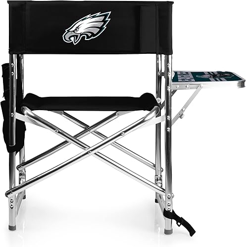 Miniatura 65 de PICNIC TIME NFL Unisex-Adult NFL Sports Chair with Side Table, Beach Chair, Camp Chair for Adults Negro