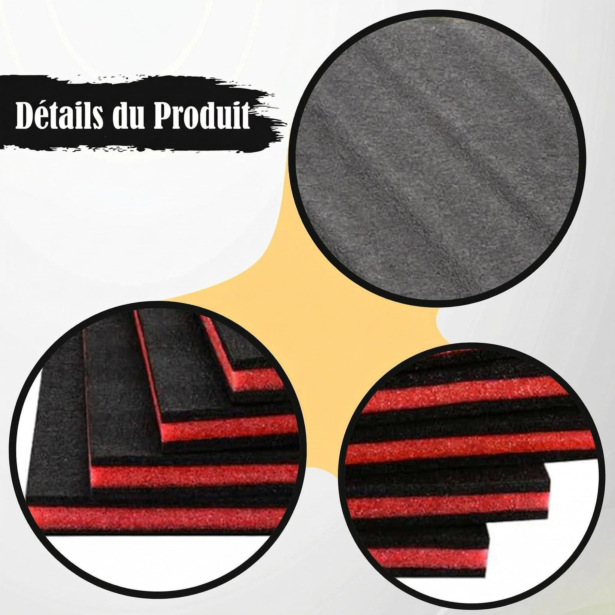 F Fityle Lot de 5 Mousses de Rangement pour Boîte à Outils, Feuilles Organisateur EPE, Découpables sur Mesure, Antidérapantes et Amortissantes, Outils Transport pour Outillage, 50cmx30cmx2.5cm