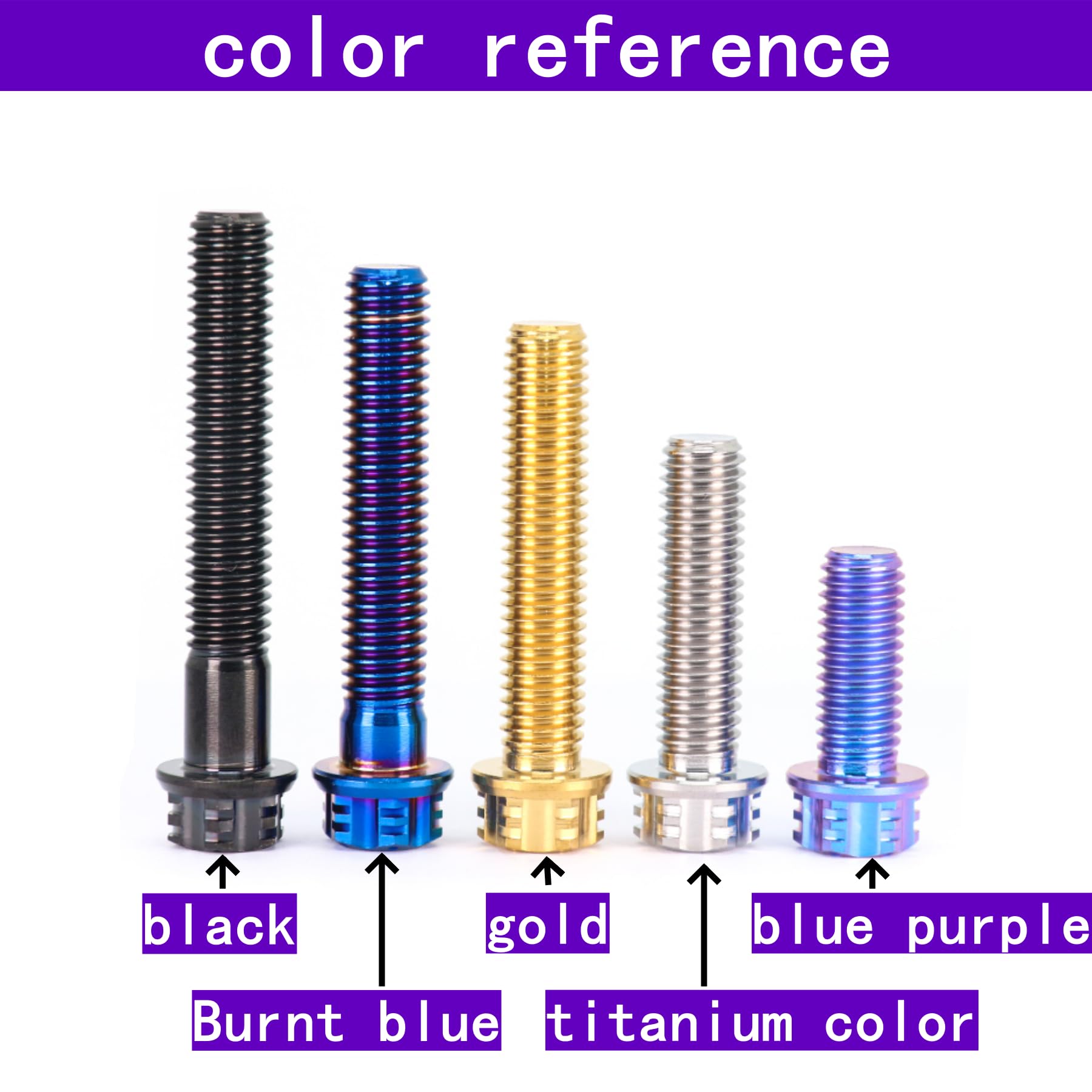 GR5 (Ti-6Al-4V) Titanium Alloy Fancy Screws, Torx Anti-Theft Screws, Fancy Flange Screws, Titanium Alloy Screws, 4 Pieces M5 M6 M8 M10 (Blue Purple, M8x25mm=4pcs)