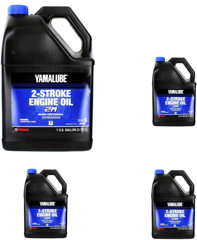 Yamaha Yamalube 2M Marine 2 Stroke Engine Oil- 4 Gallons, #LUB-2STRK-M1-04