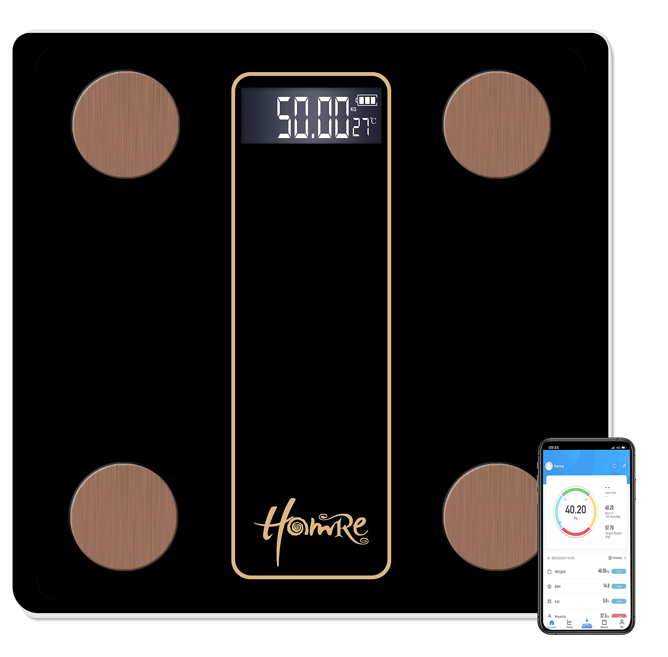 Buy HomRe Body Scale Smart Digital Scale Bluetooth Scale Body Weight