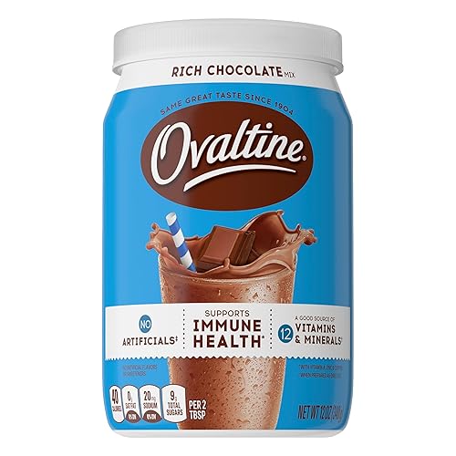 Nestle Ovaltine Rich Chocolate tinas de 12 onzas Pack de 6