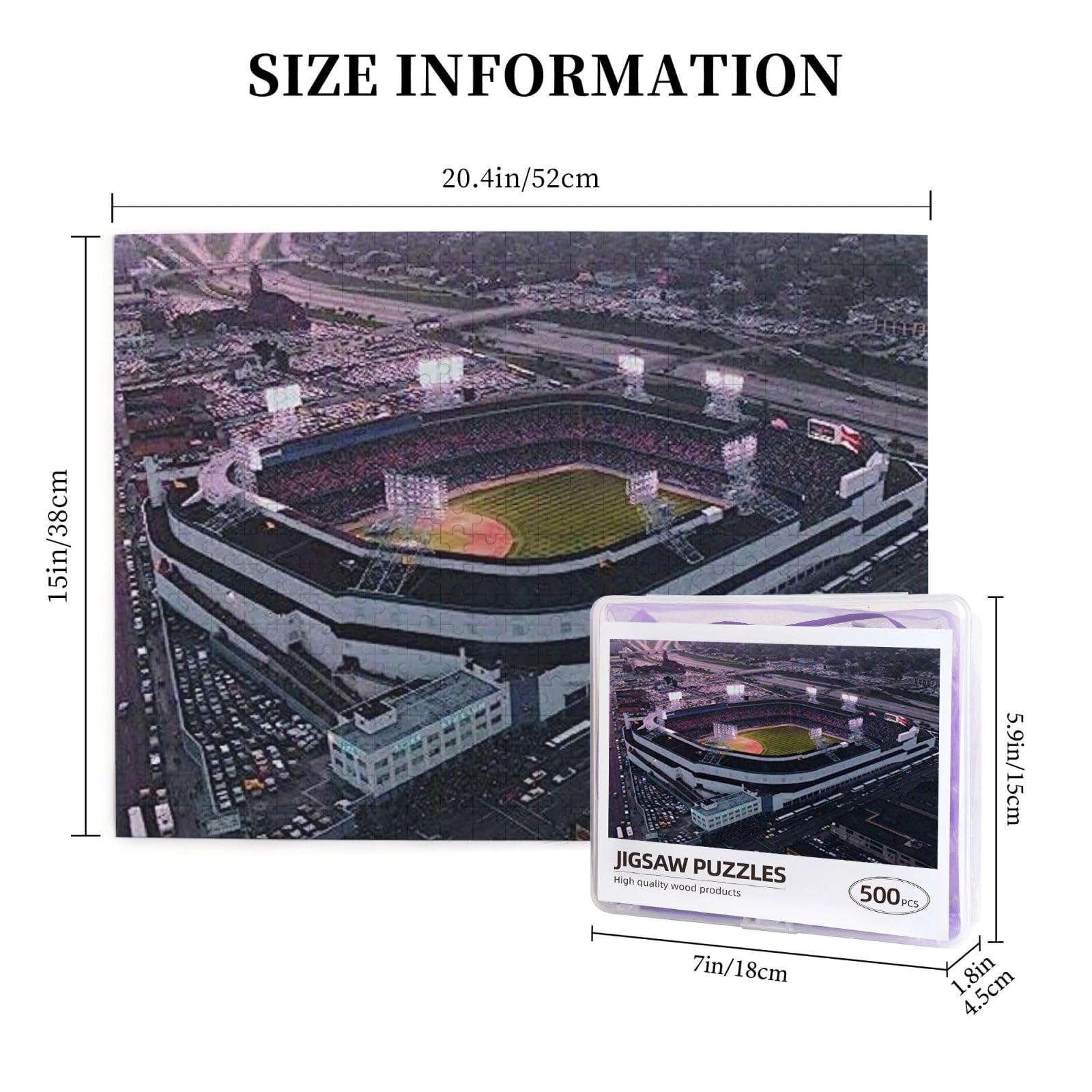Amazon.com: old tigers stadium, detroit, mi, puzzles picture puzzle 500  piece jigsaw puzzle challenging and stimulating puzzle game, wall art  unique gift. : toys u0026 games