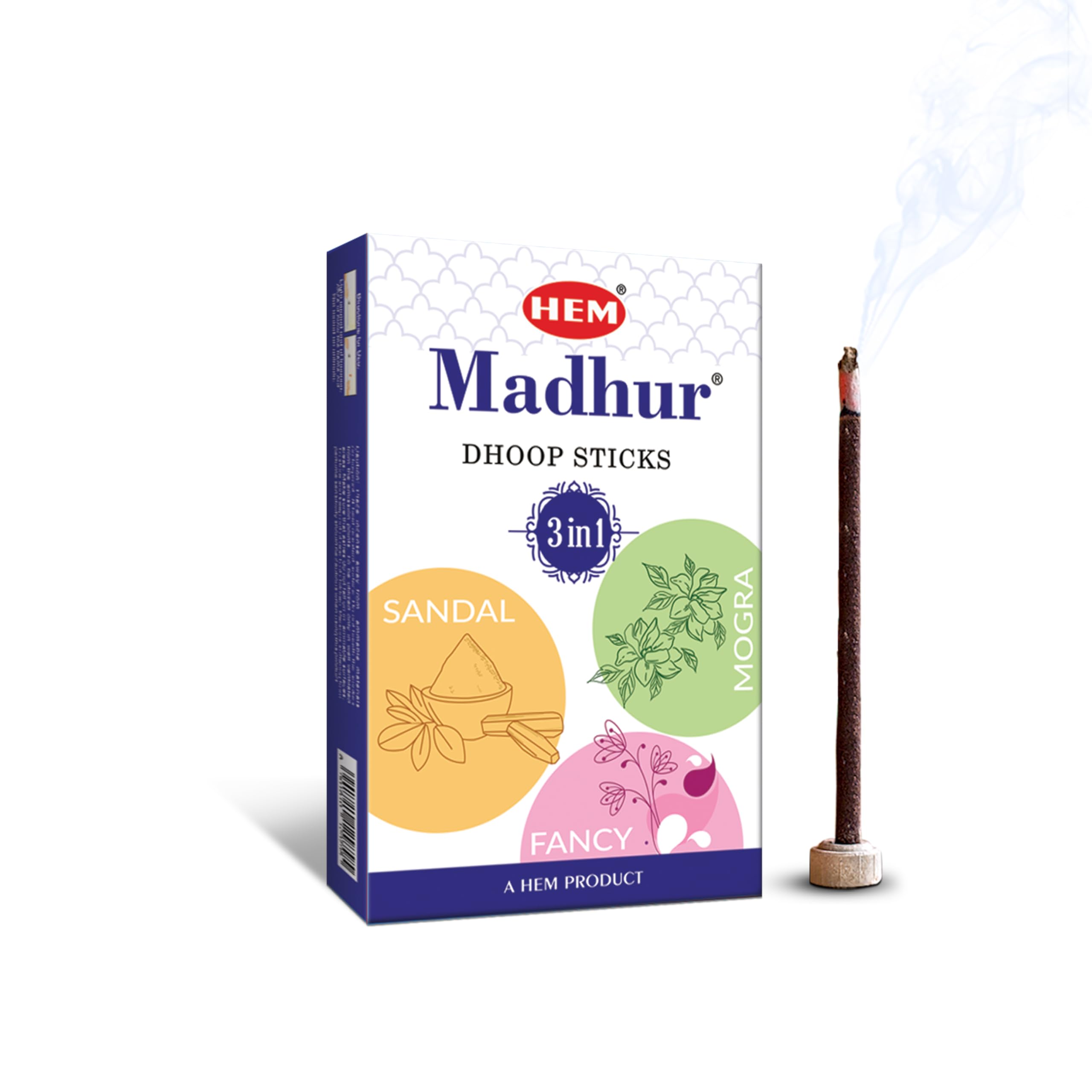 HEM Madhur 3 in 1 Dhoop Sticks