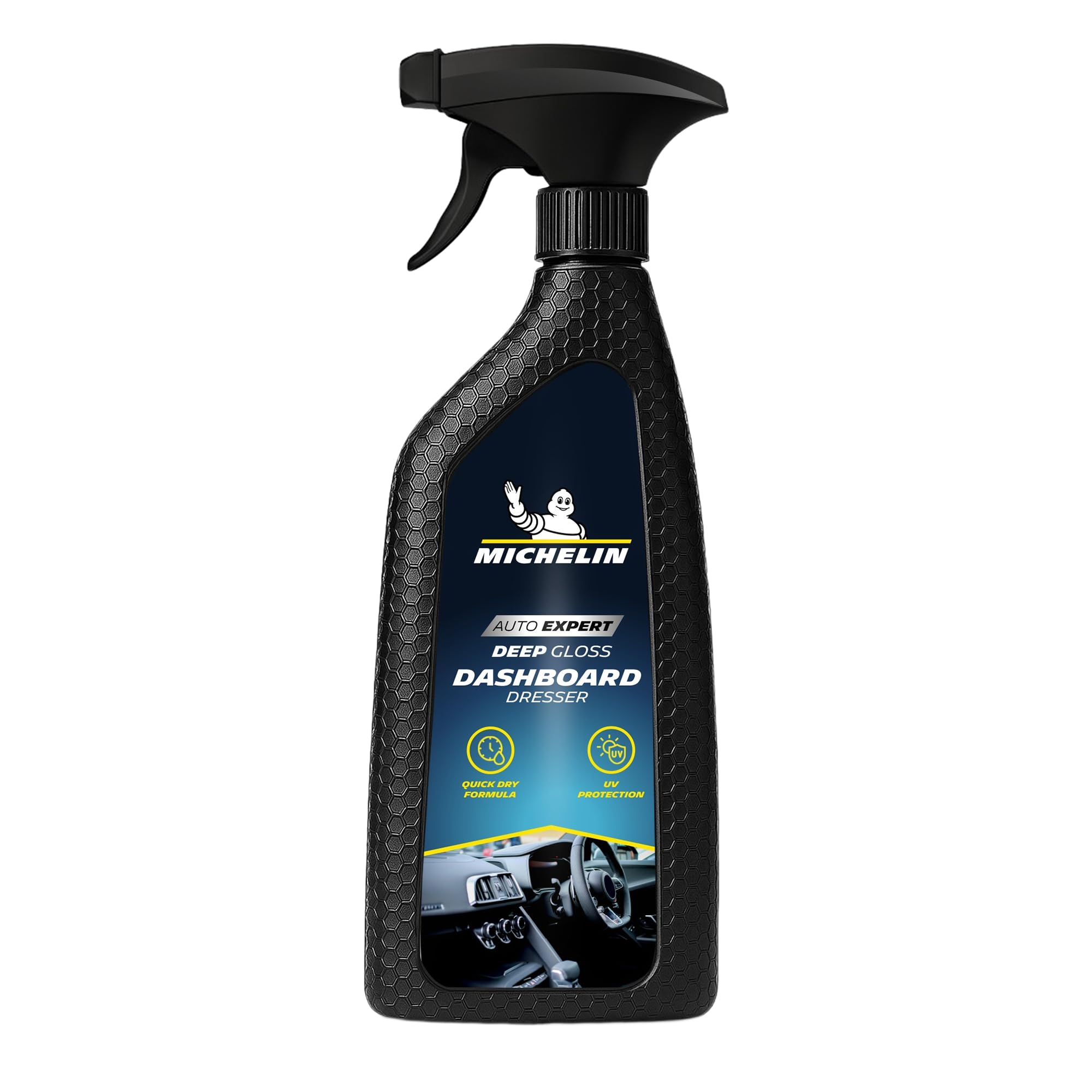 Michelin Dashboard Dresser & Polish 500ml | Restores Shine & Protects Car Dashboards | UV Protection Against Fading & Cracking | Non-Greasy, Anti-Dust Formula | Easy Spray Application-picture-13