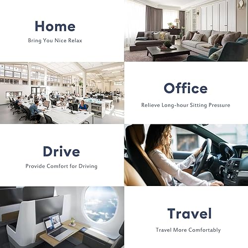 Miniatura 7 de Cojín de asiento de almohada con forma de dona mejorada 2023 2 juegos de fundas de asiento, alivia el dolor y la presión en la cadera, el coxis y la