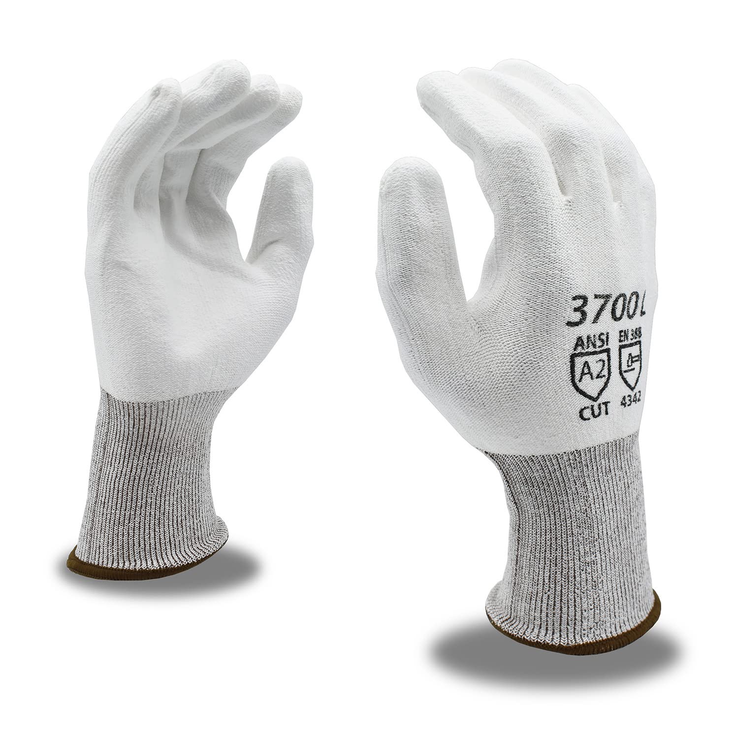 Cordova Premium Gloves, White 13-Gauge HPPE Shell, White Polyurethane Palm Coating, ANSI Cut Level A2, Medium : Industrial & Scientific
