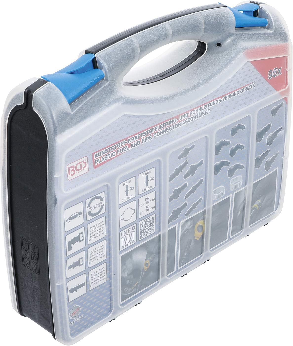 BGS technic BGS 6776 | Plastic Pipe & Clutch Assortment | 95 Pieces