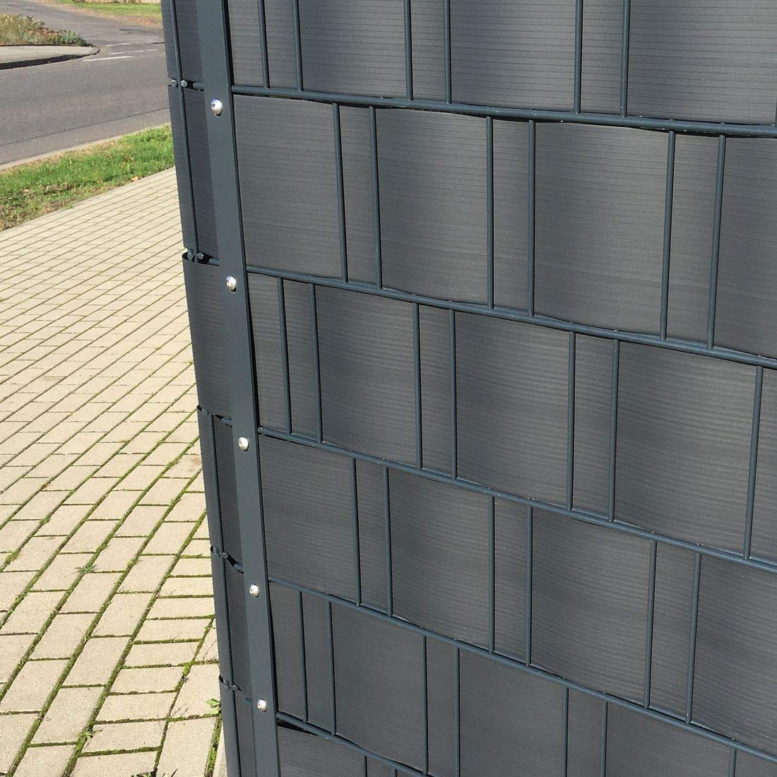 yourGEAR 36 Stück 252x19 cm Hart-PVC Sichtschutzstreifen 1050 g/m² Premium Zaun Sichtschutz für Stabmattenzäune mit Einzel- oder Doppelstabmatten