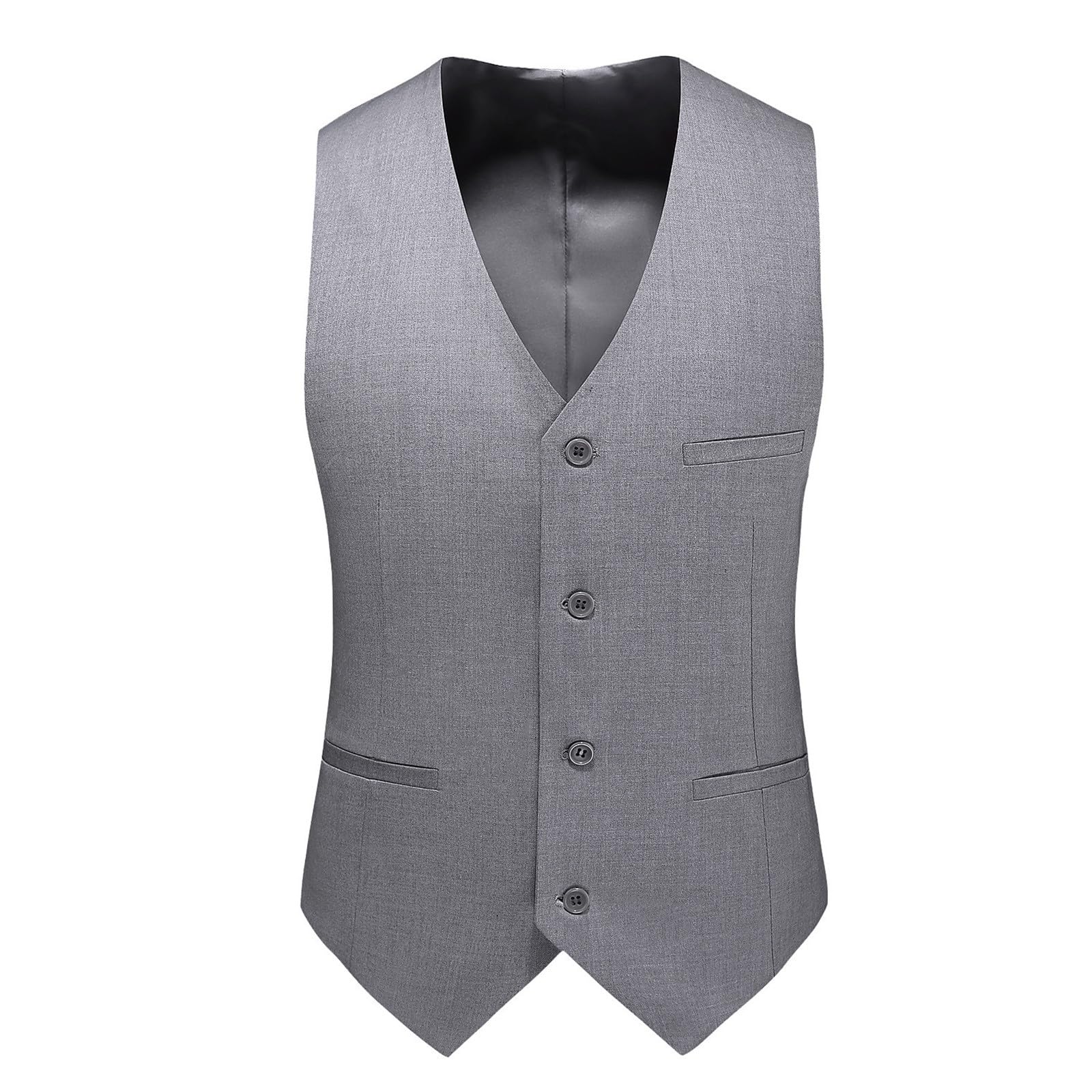 Gilet da uomo formale per feste di matrimonio, elegante, tinta unita, per ballo, matrimonio, business, sposo, gilet per feste, slim fit