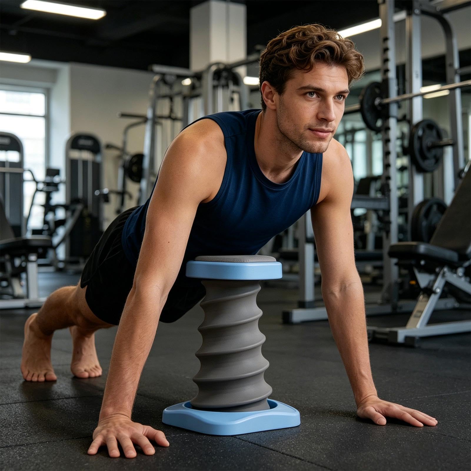 Strumento ausiliario per flessioni Rimbalzo Automatico Ergonomico Portatile | Attrezzatura Allenamento Push Up per Principianti Professionisti Amanti del Fitness, Casa Appartamento Palestra Dormit