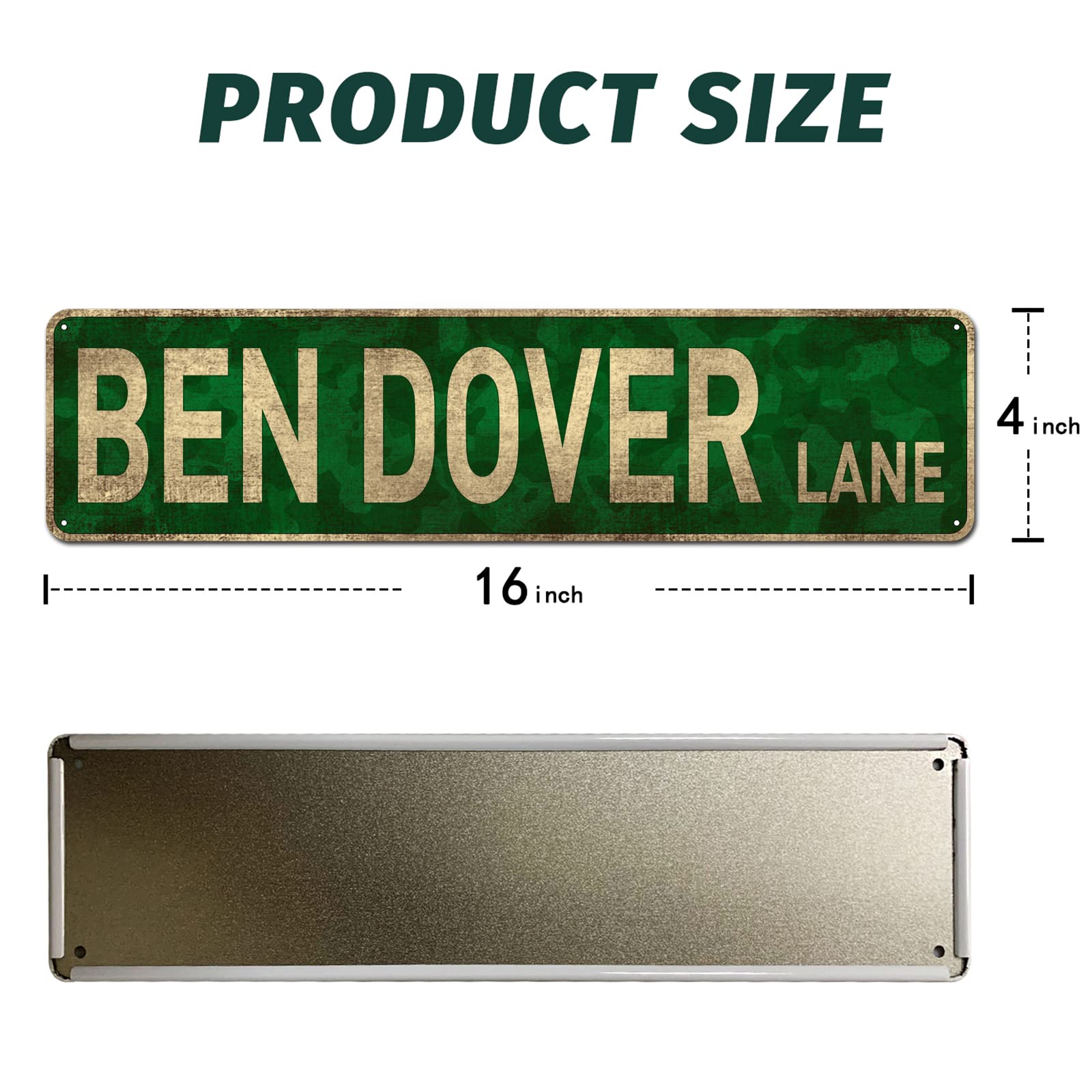 Amazon.co.jp: CIVOTIL Ben Dover Lane - 金属製 ブリキ看板 レトロ