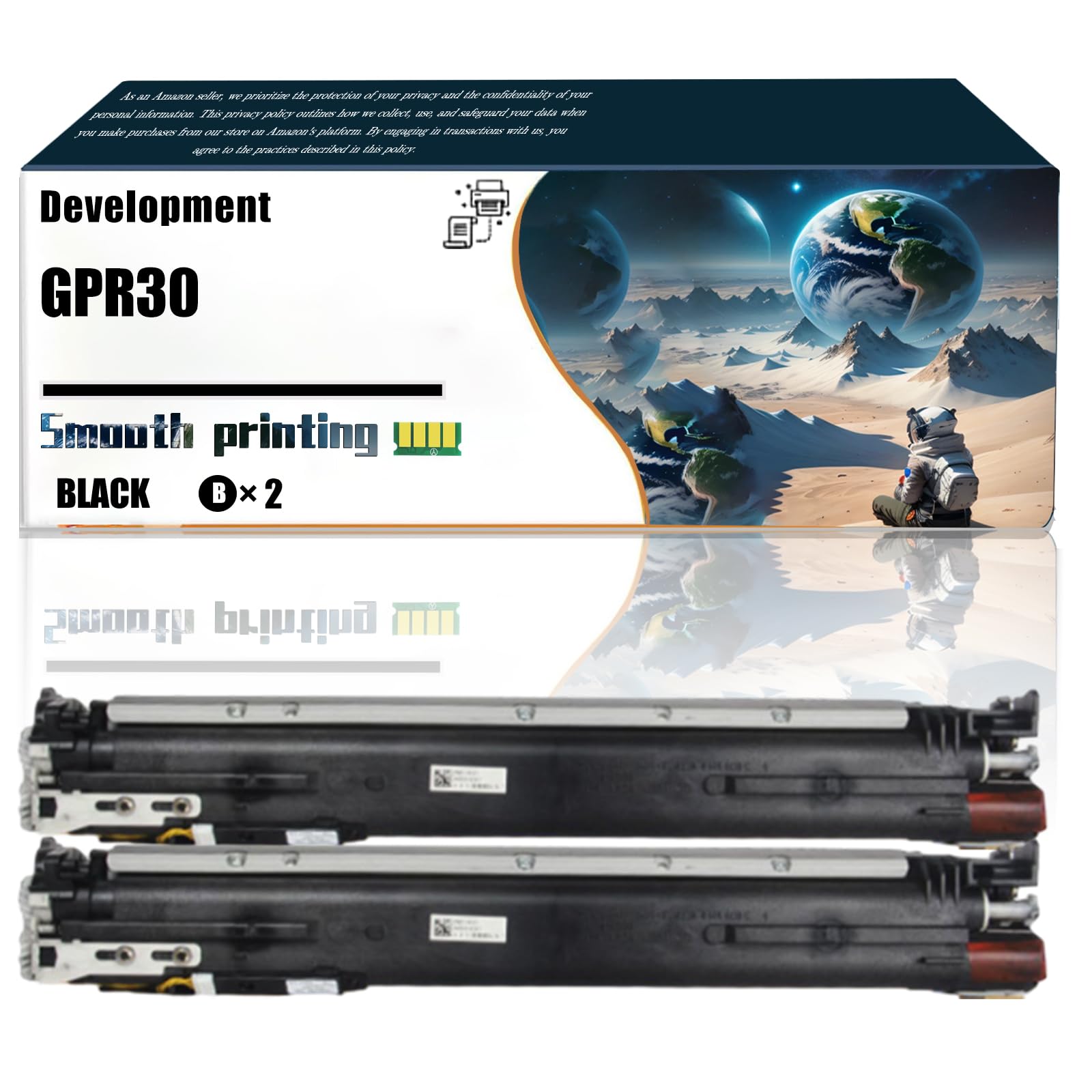 Replacement Parts Development Components GPR30 Compatible with Canon imageRUNNER Advance C5045 C5051 C5250 C5255 Printers, Contains Chip and Clear Printing (2 Pack Black)