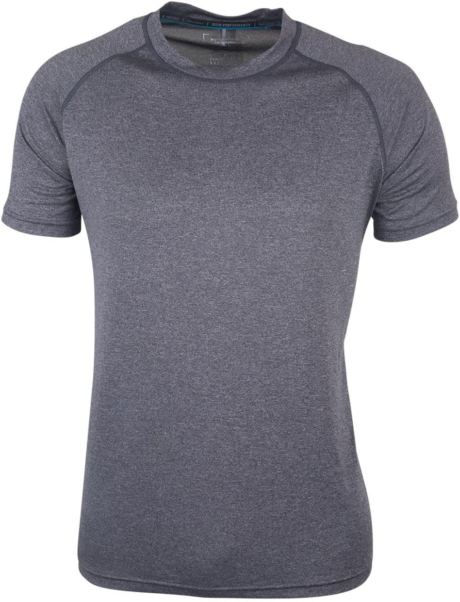 Mountain Warehouse Agra Mens Melange T-Shirt - Lightweight Top, Comfortable, Round Neck Tshirt, Quick Drying & UV Protection Tee - for Spring Summer Travelling