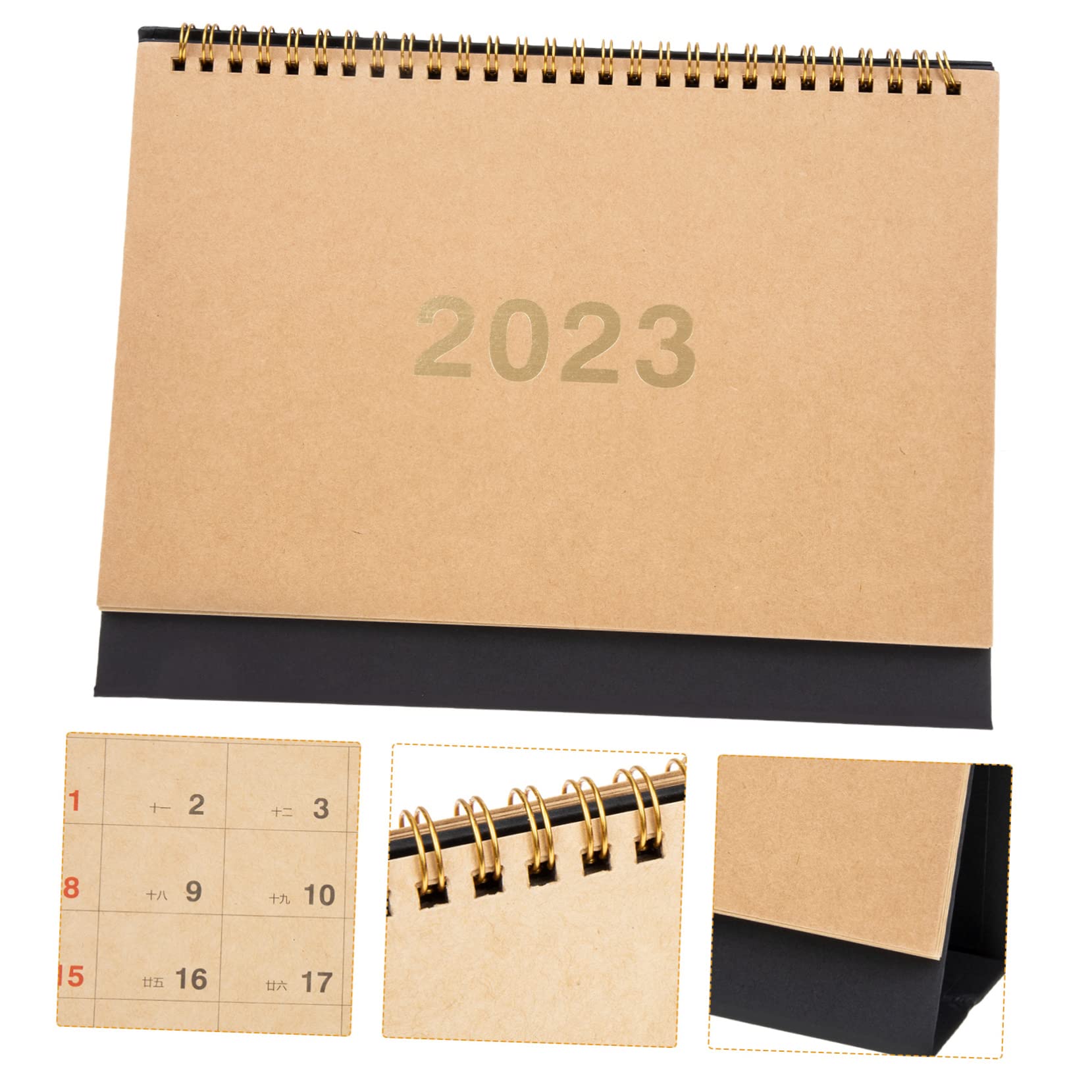 Lurrose 3stücke Desktop Kalender Für Büro Und Zuhause Praktischer Tischkalender Mit Klaren Daten Für Notizen Dekorativ Und Für Schule Und Büro