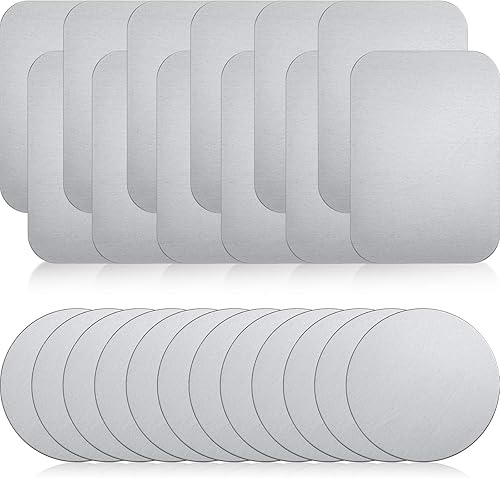 Miniatura 1 de Weewooday 24 placas de metal para teléfono, soporte magnético para automóvil con soporte adhesivo para soportes magnéticos para tabletas, 12