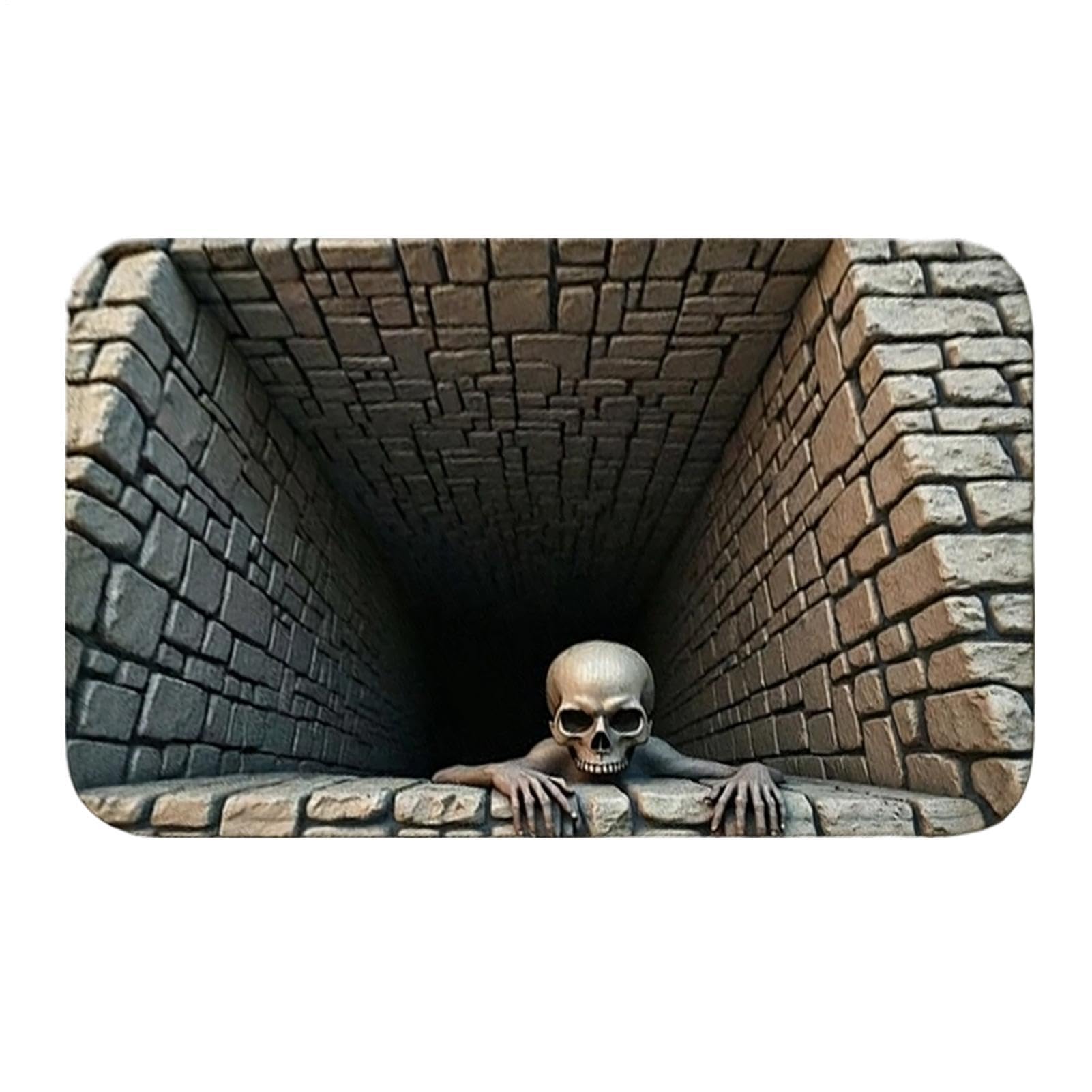 Tappeto decorativo rettangolare con foro visivo 3D | Tappeto antiscivolo per Halloween, per casa, soggiorno, vacanze, bagno, vasca da bagno e ingresso