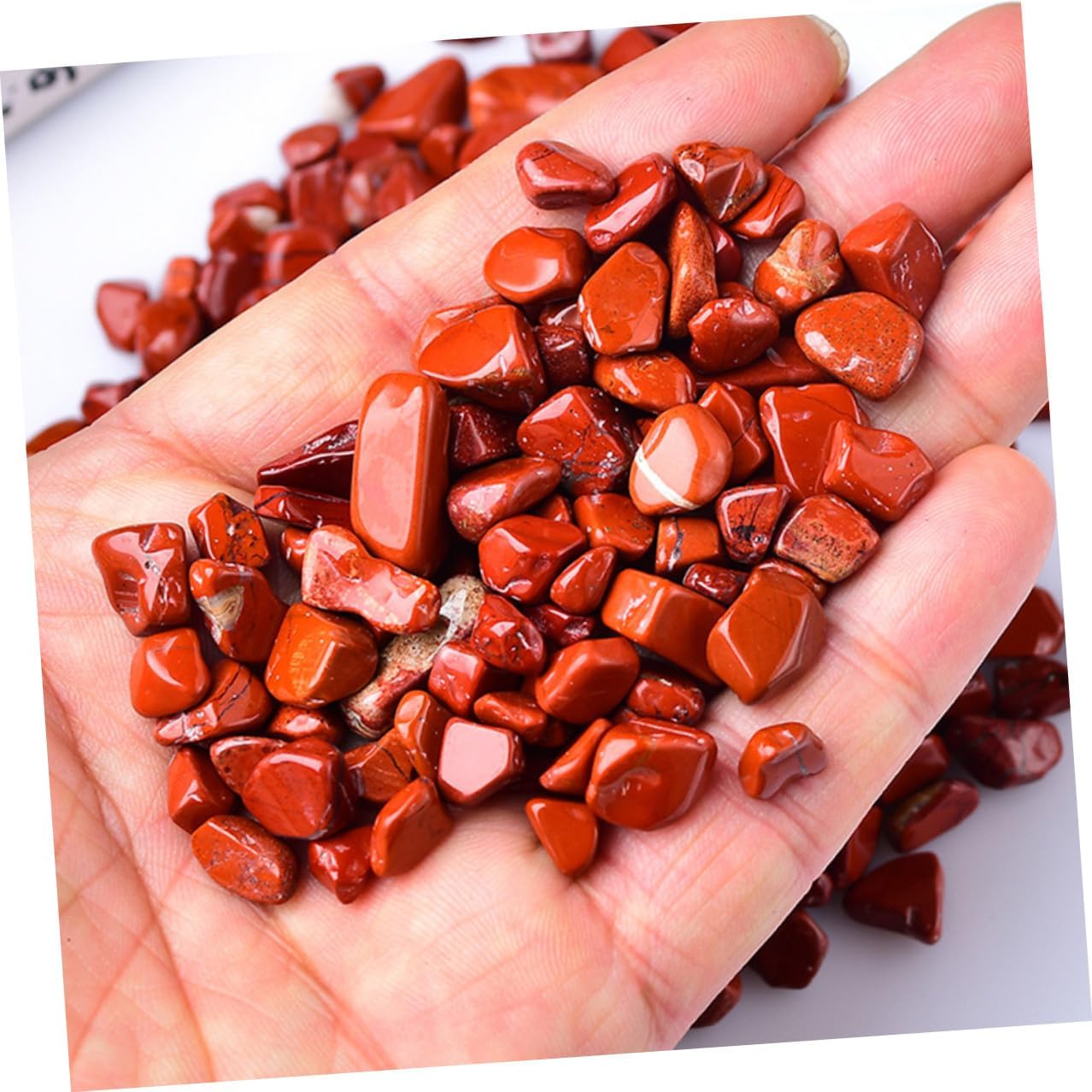 Bulk Red Jasper Aquarium Gravel Decorative Rocks 7-9mm Natural Fish Tank Stone Décor for Aquatic Pets and Landscaping