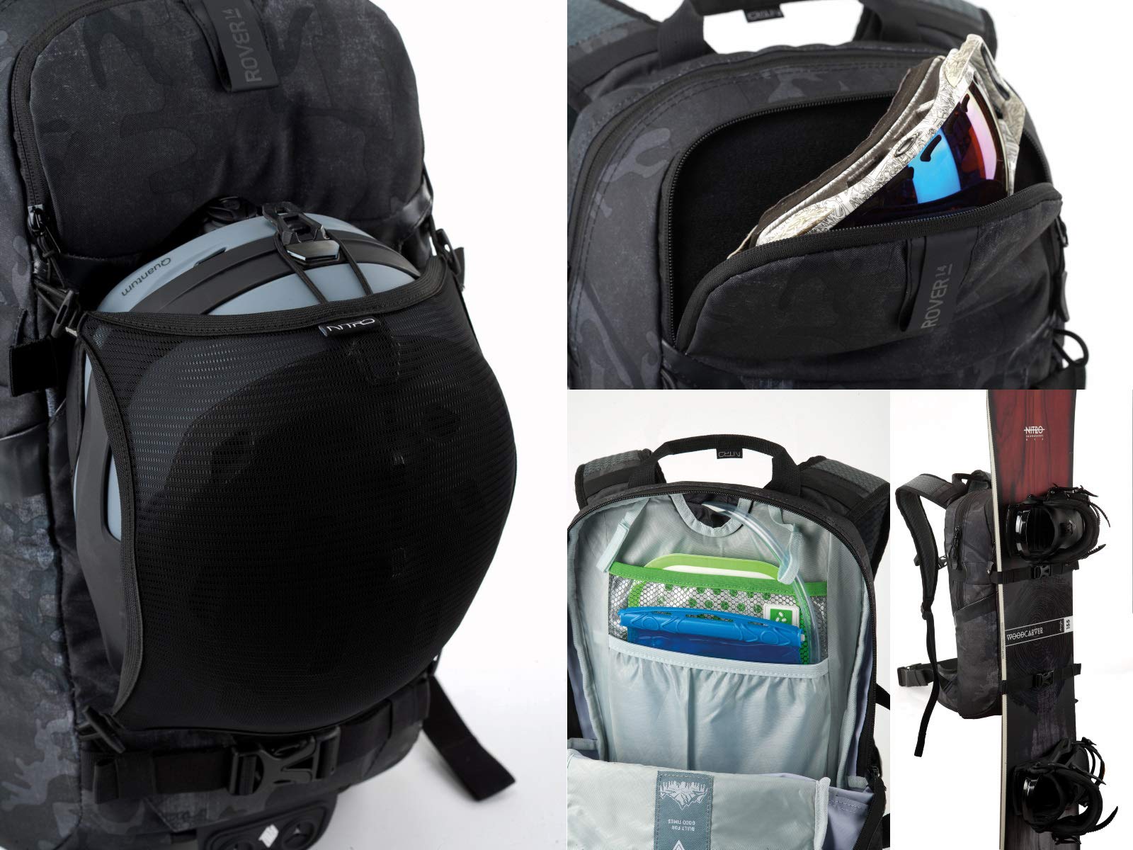 Nitro Rover 14 Sac à dos multifonction randonnée vélo 14 l Camouflage forgé