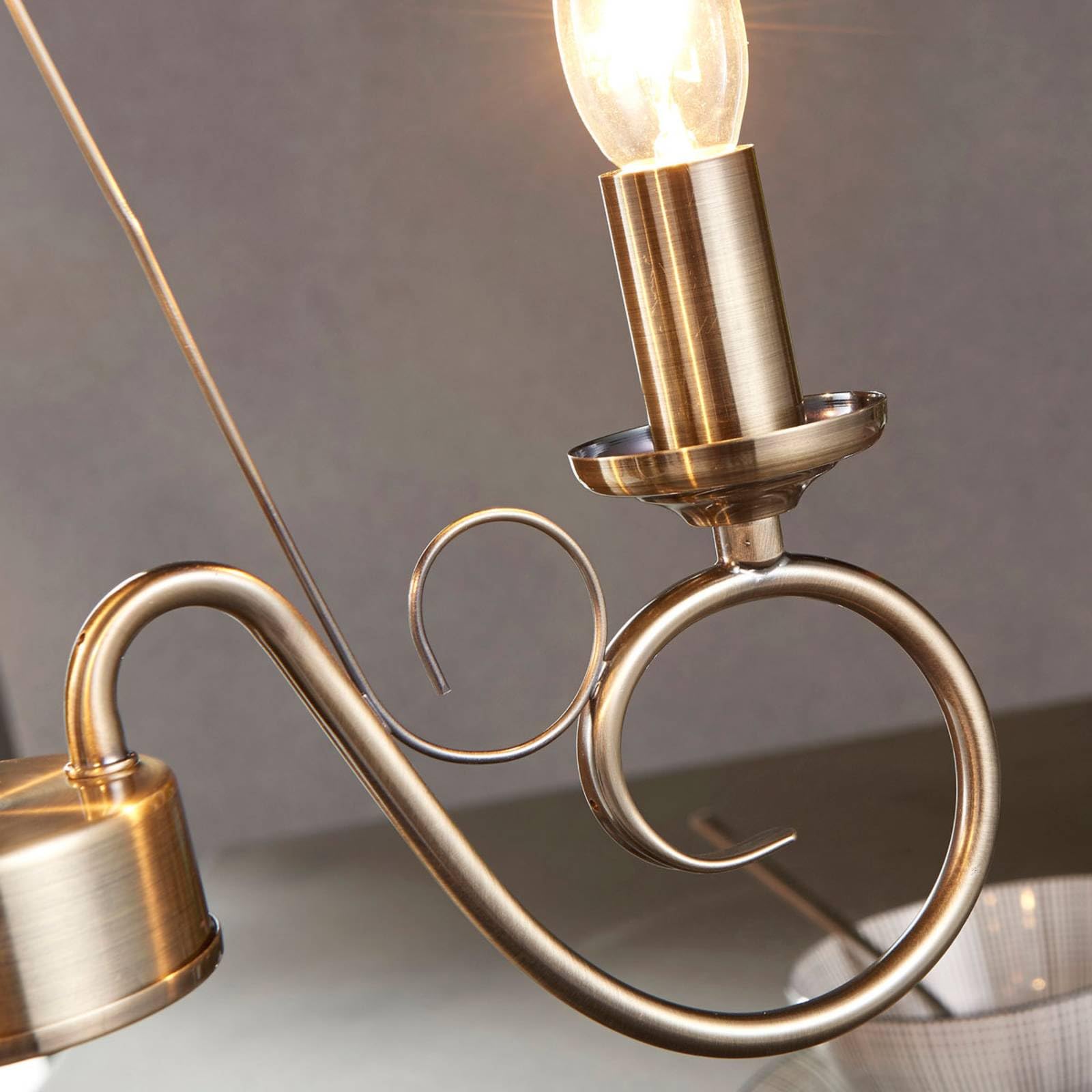 Lindby Lampadario dimmerabile (Antico) colore Marrone, in Metallo ad es. Soggiorno & Sala da pranzo lampada a sospensione sistema lampadario plafoniera