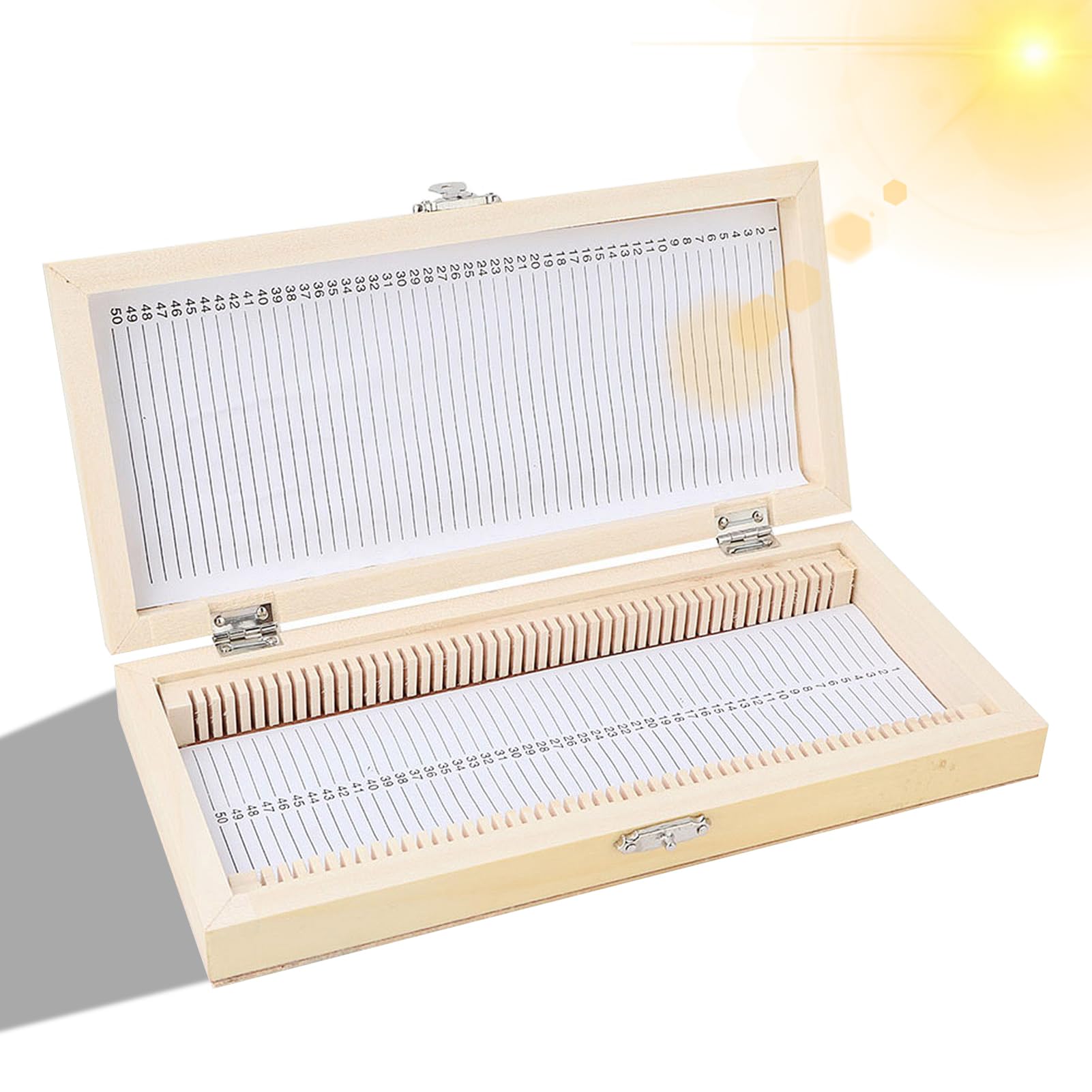 Microscope Slide Box Large-Capacity Biological Slide Storage Box Wooden Storage Box for Slice Collection
