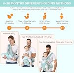 Baby Carrier Ergonomic Infant Carrier with Hip Seat Kangaroo Bag Soft Baby Carrier Newborn to Toddler 7-66lbs Front and Back Baby Holder Carrier for Men Dad Mom