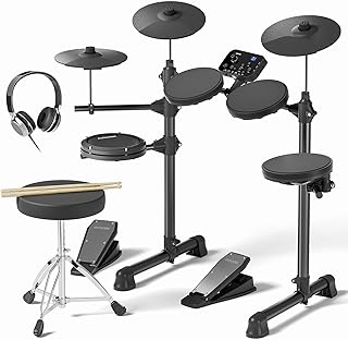 AODSK Electric Drum Set for Kids with Headphones