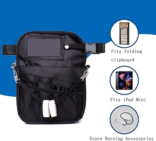 Miniatura 2 de Riñonera para enfermera, cangurera de enfermería para enfermeras, cangurera médica, bolsa organizadora, para enfermera, RN, CNA, NP, PA, EMT, A, Moda