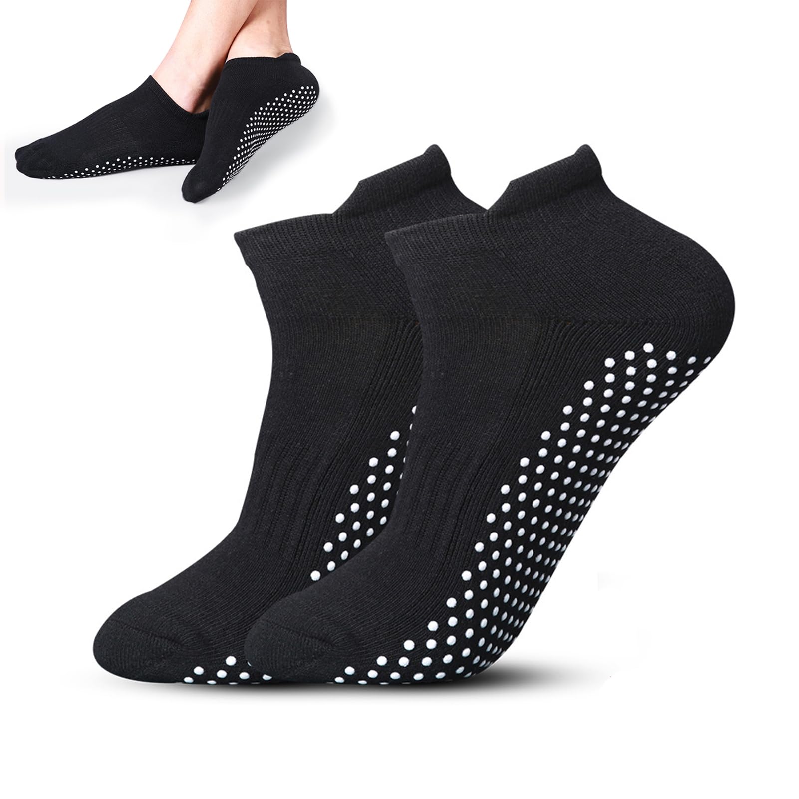 Calzini Da Yoga Antiscivolo - In Cotone, Con Grip In Gomma, Per Pilates, Danza E Fitness