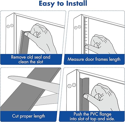 Miniatura 7 de Tira de sellado insonorizada para marco de puerta de 19.7 pies, burlete de espuma Q en forma de V para puertas y ventanas, sellos de instalación de