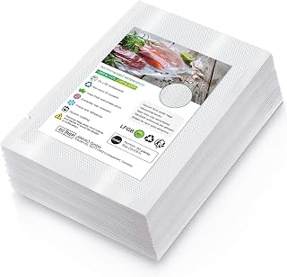 Vacuum Food Sealer Bags 23x33cm 50 Bags Textured Food Vacuum Sealer Bag Thick Embossed Bags Pre-Cut Bag BPA Free for Food Storage Sous Vide Cooking