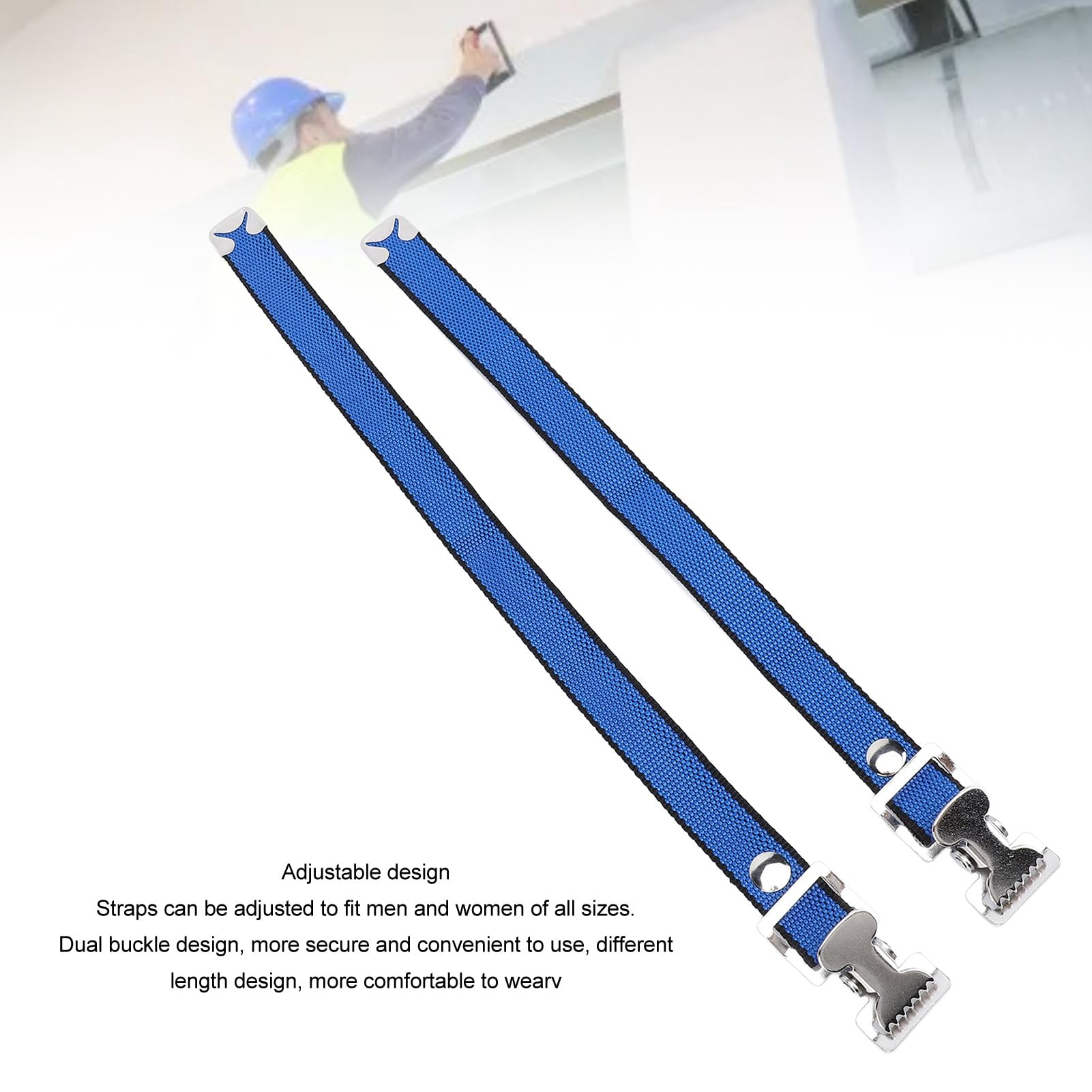 4 Pieces Stilts, Sancos Aluminum Stilts, Stilt Straps Flexible Nylon Aluminum Alloy Buckle Straps Kit (Blue) - Image 3