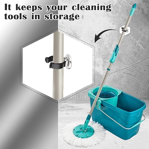 Miniatura 4 de LEIFIDE Gancho magnético de base redonda con clip de acero, placa cromada, soporte magnético para herramientas, soporte resistente para colgar en