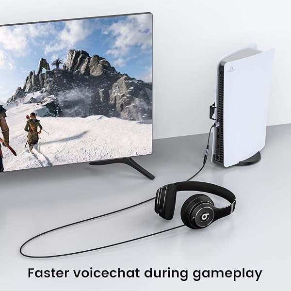 MOSWAG USB to 3.5mm Audio Adapter Built-in DAC External Sound Card Nylon Braided Aluminum Shell for PC Laptop PS5 PS4 Mac Linux Chromebook 1Pack - 4