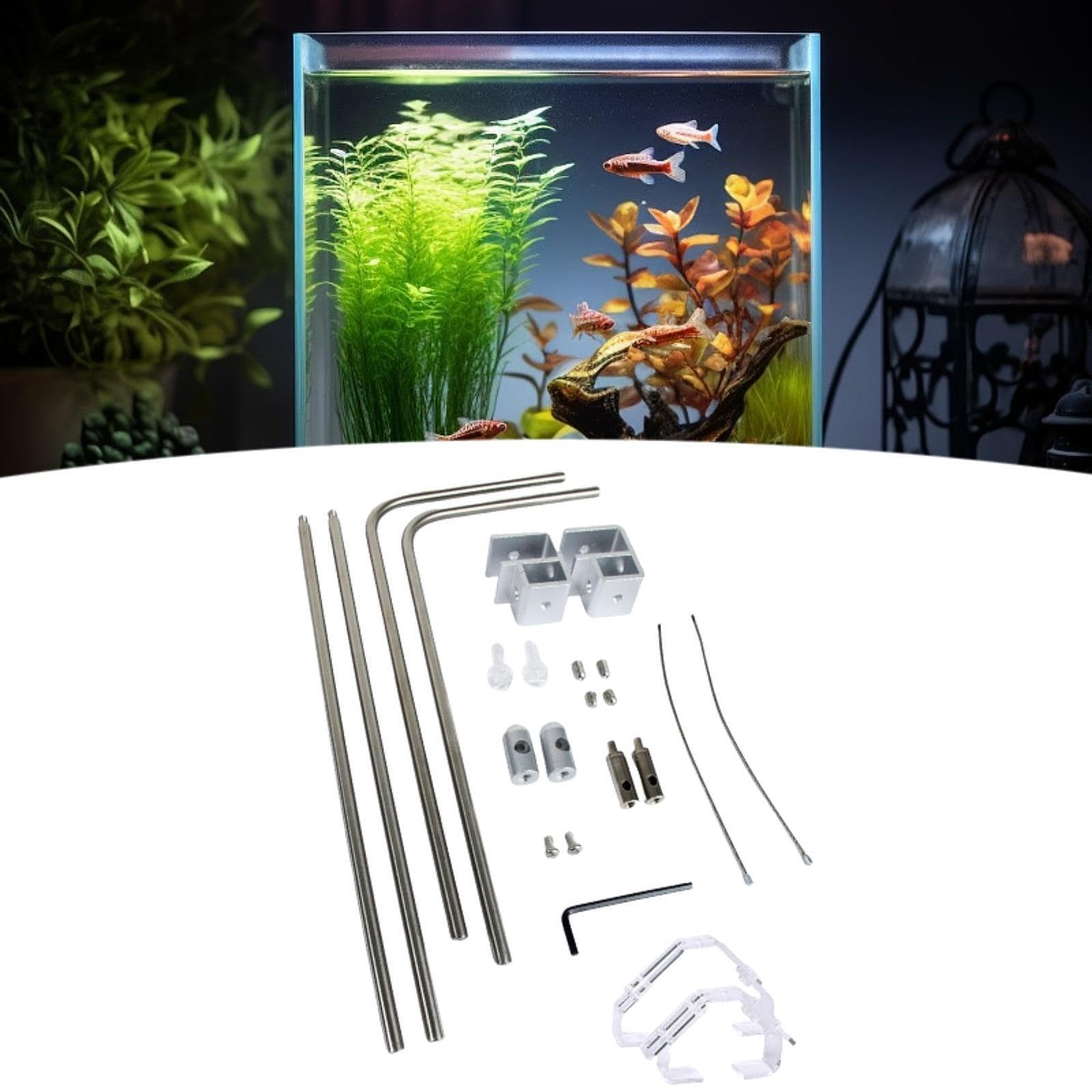Aquarium Lichthalter Aquarium Licht Bracket Aquarium LED Stand Höhenverstellbare Lampenhalterung Aus Aluminiumlegierung mit Modernem Design für Aquari
