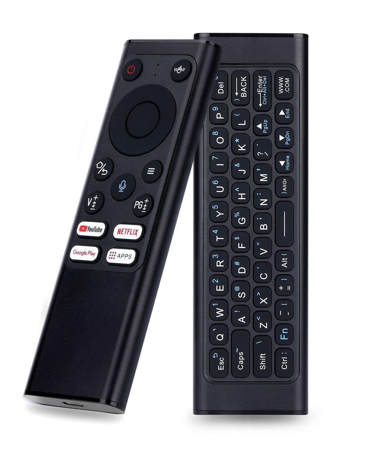 iPazzPort PC Remote Control ，Air Mouse Remote with Keyboard, 2.4G & Bluetooth QWERTY Keyboard Controller，IR Learning, Computer Keyboard for Windows 10,11, HTPC, Android, Mac,Aluminum Case, Type-C