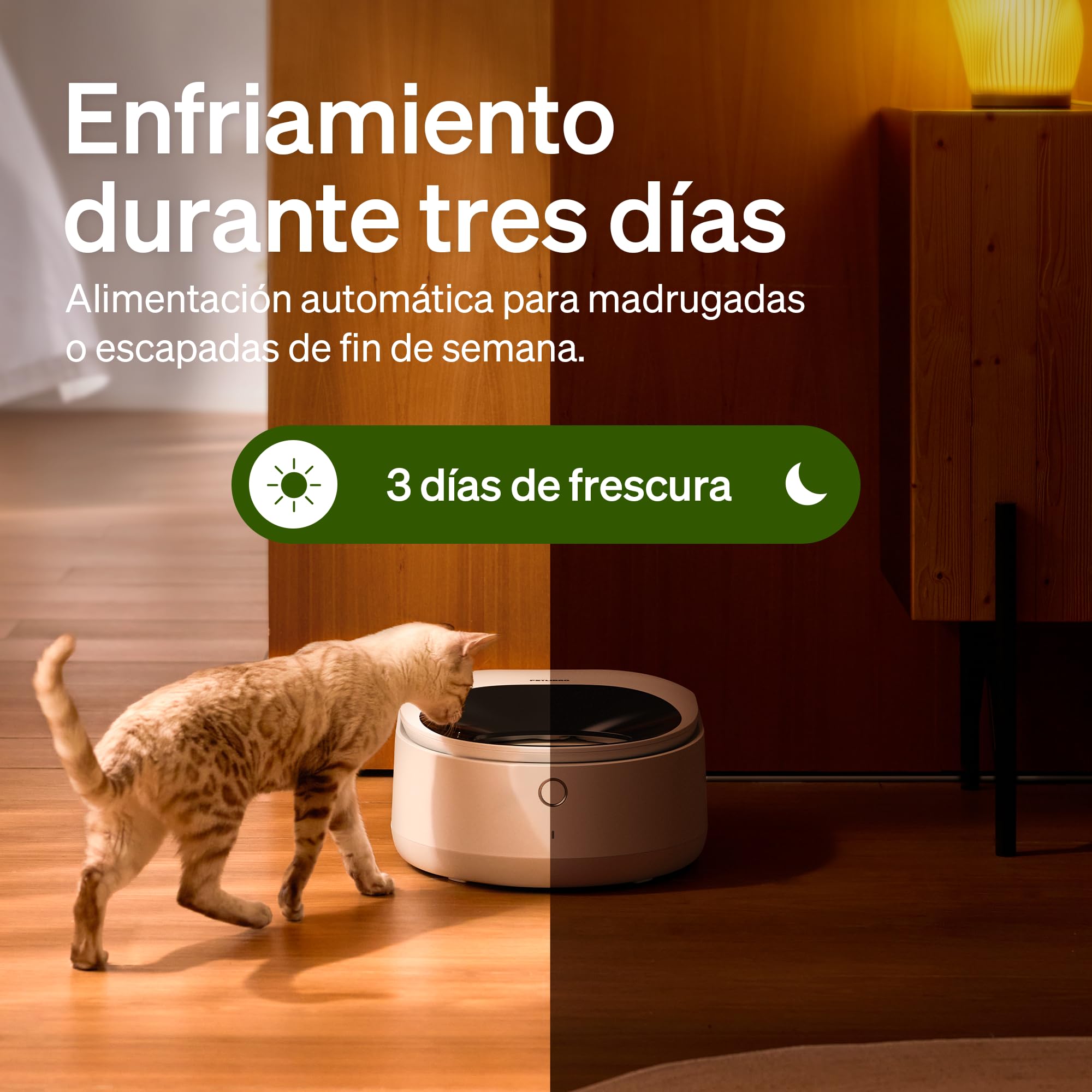 PETLIBRO Comedero Gato Automatico Comida Humeda, 2,4 GHz Wi-Fi Control de Aplicación, Refrigerado y con Refrigeración por Semiconductores, Frescas para 3 días, Dispensador Comida Humeda (Blanco)