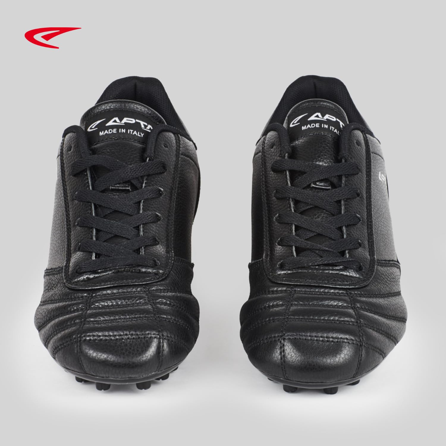 Check Nero - Scarpe da Calcio Uso Professionali in Pelle di Vitello ed Ecopelle Massime Prestazioni e Comfort, Calzata pianta Larga