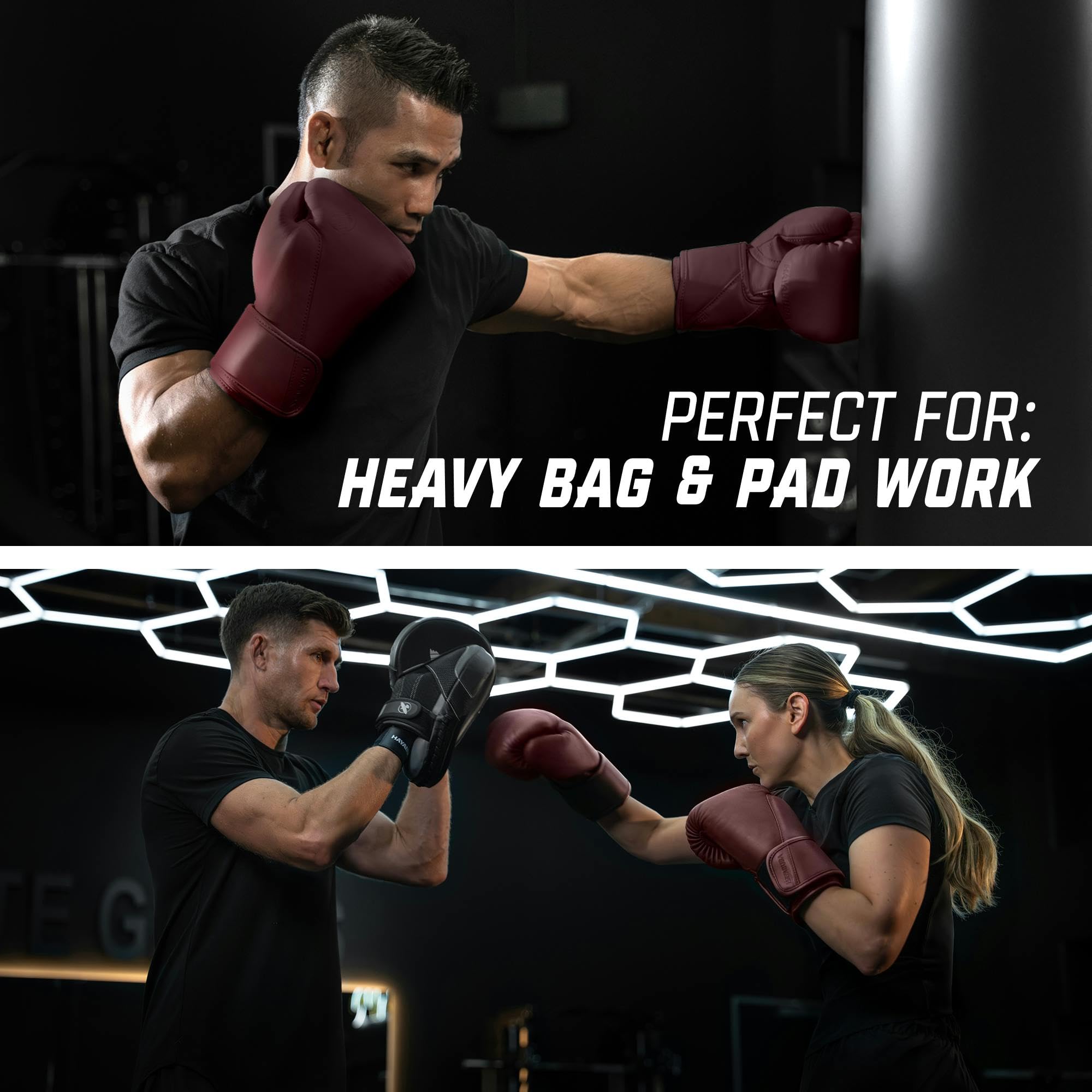 Hayabusa Guantoni da boxe in pelle T360 per uomini e donne, protezione per polsi e nocche, supporto per polso con tripla stecca, imbottitura simile a nuvola