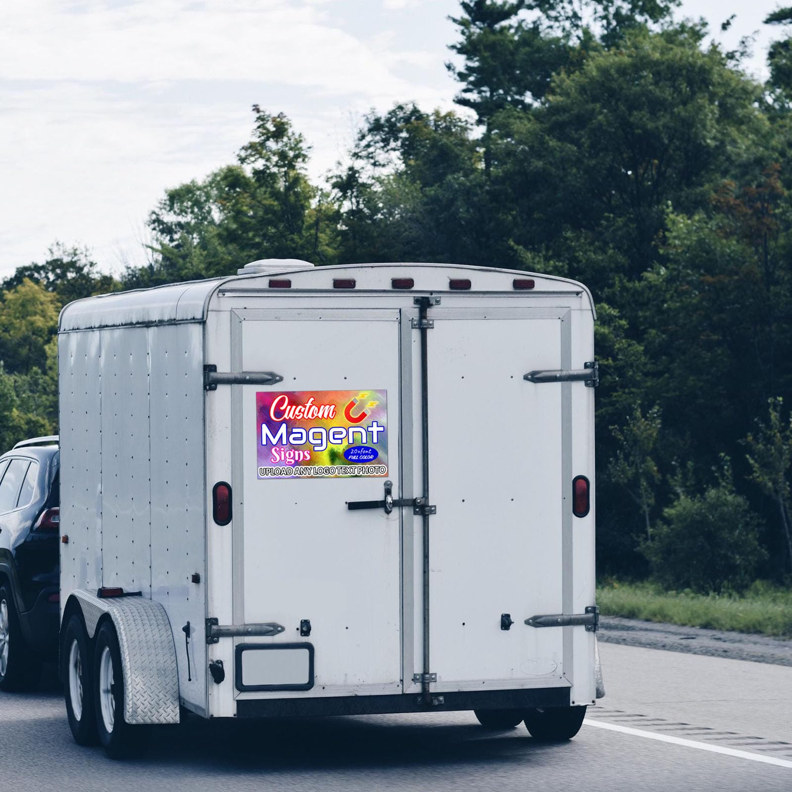 Magneti Personalizzati per Auto - Adesivo Magnetico Personalizzato - Targhe Magnetiche per Auto Personalizzate con Stampa a Colori - per Frigorifero Veicolo Lavagna Bianca e pubblicità