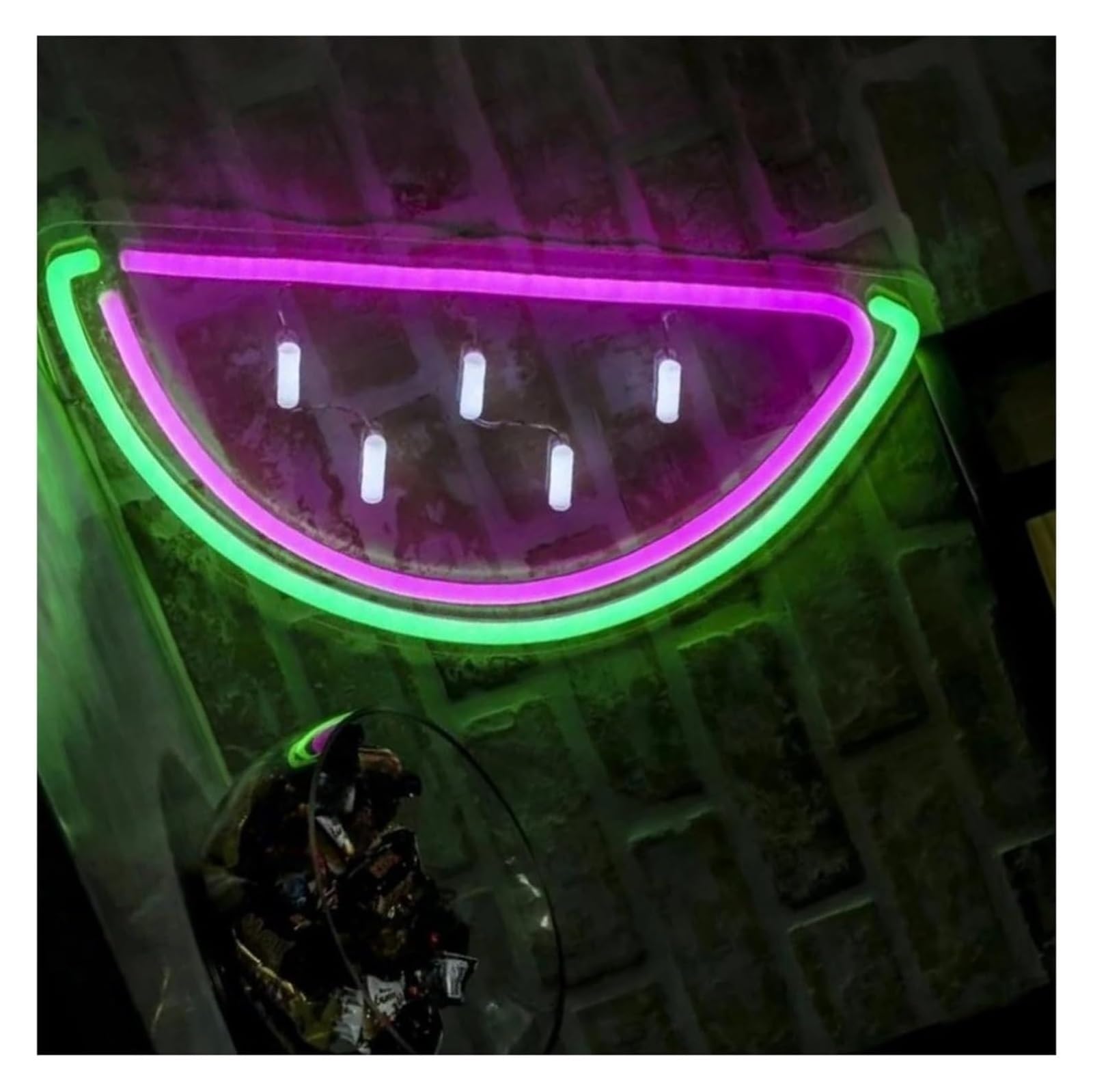 Wexxaii neon Light Sign Neon Light Decoration Watermelon for neon Sign Adjustable Brightness 20cmx30cm(A)