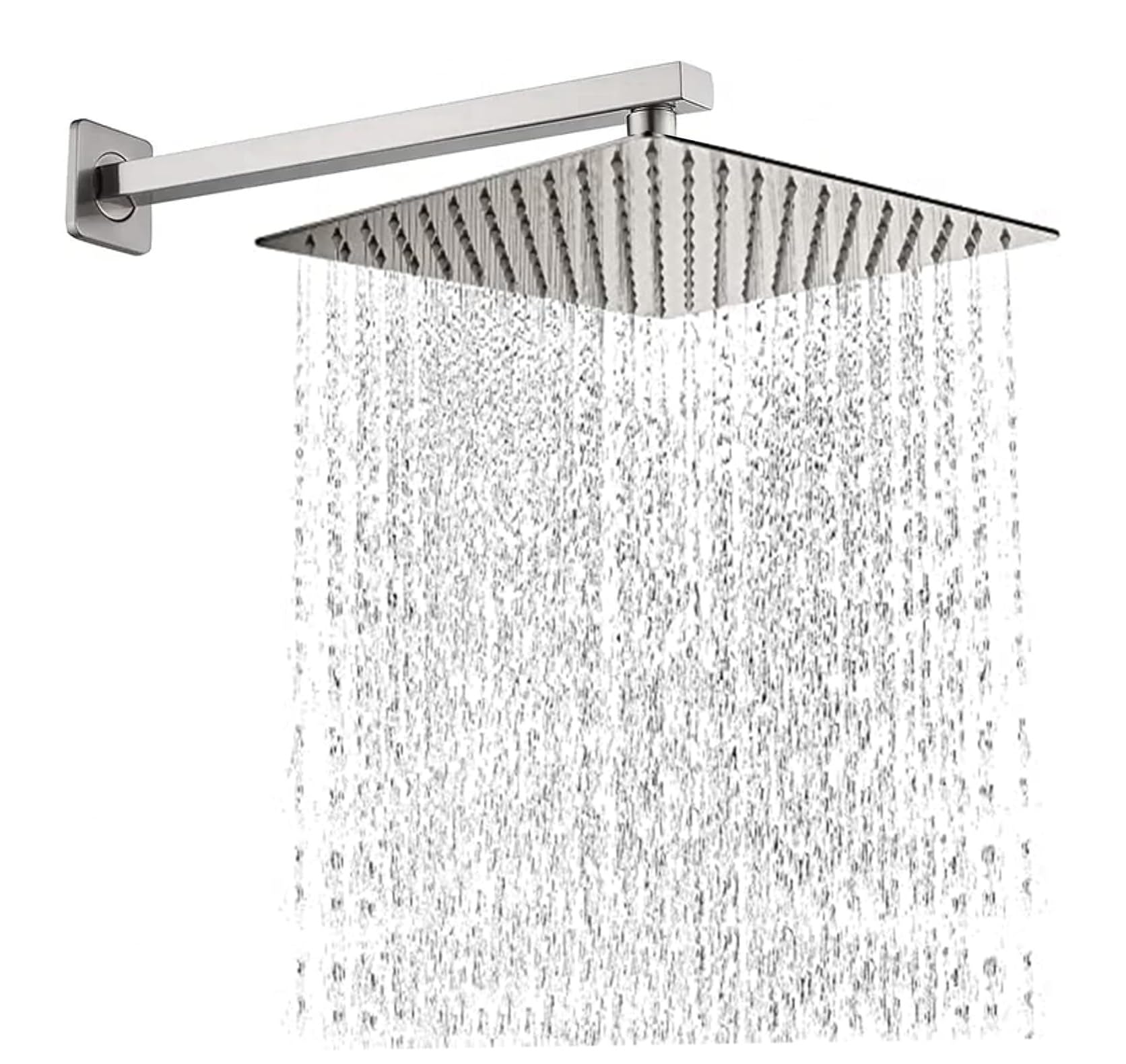 JAGGER JAG290 SS304 Ultra Slim Rain Shower with Shower Arm, Stainless Steel 304 Shower Head & Shower Rod, Lauxury Bathroom Shower, Easy self installation (SILVER [ SQUARE ], 6 X 6 WITH 15 INCH ARM) (B0DD5BC9ZN) Amazon Price History, Amazon Price Tracker