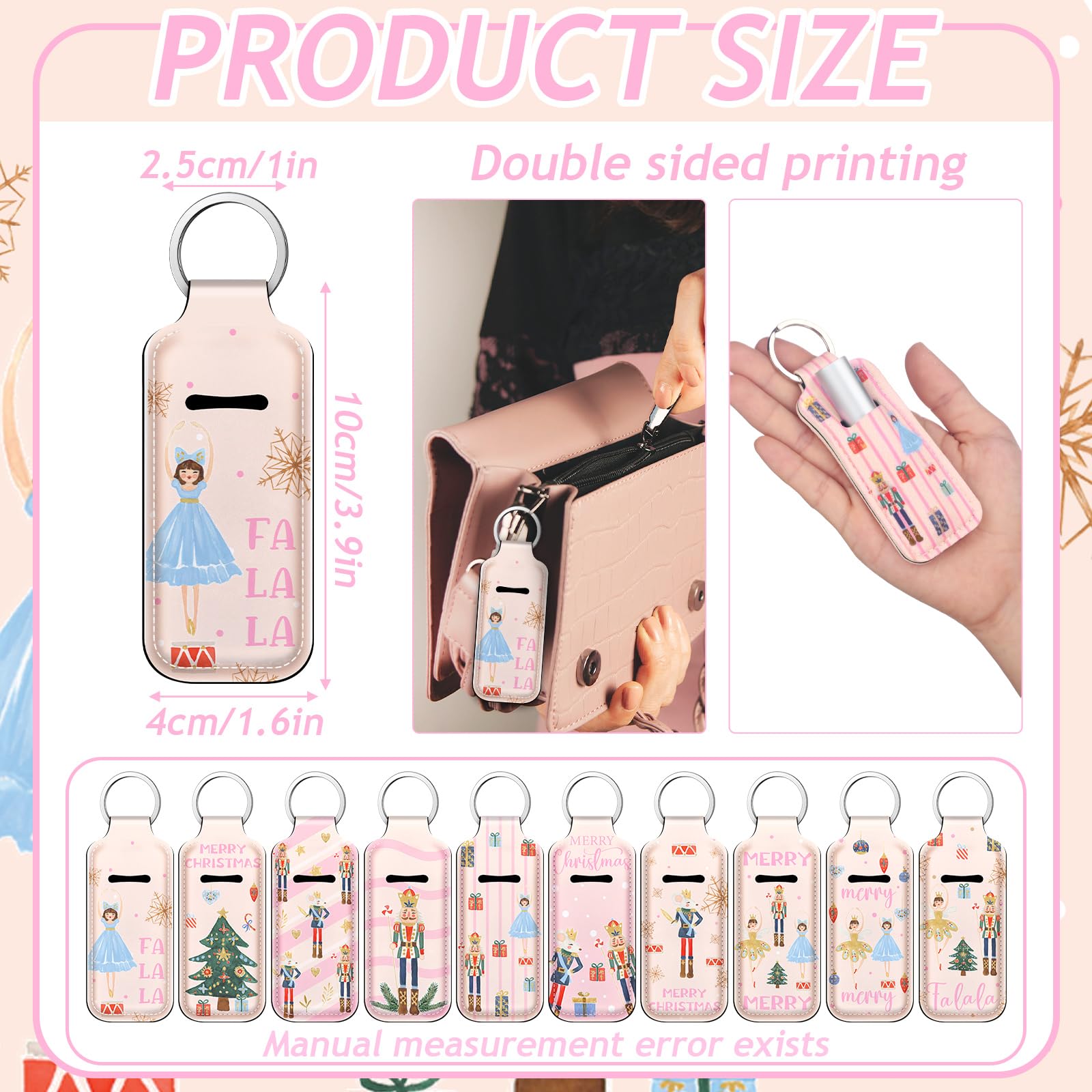 ローズキーリップストラップ Amazon.com : Ctosree 40 Pcs Christmas Theme Lipstick Holder with