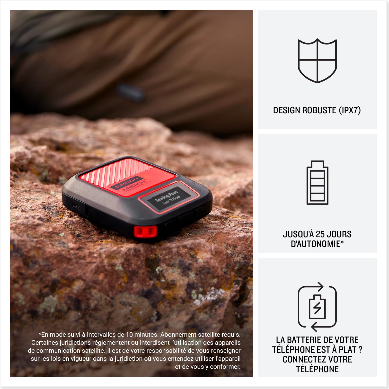 Garmin inReach Messenger Plus - Système de Communication Satellite avec SOS