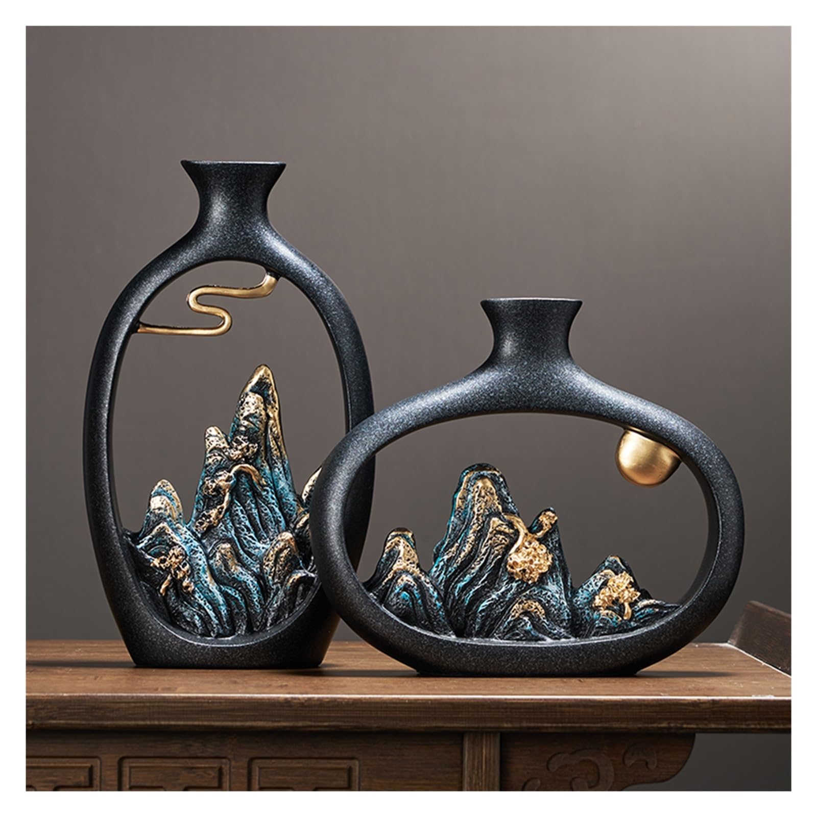 TIYGHI Creativity Style Feng Shui Wealth Vase Office Living Room