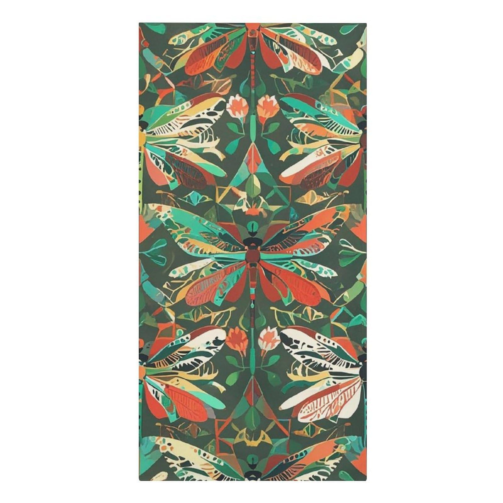QMNLKH Dragonfly Beach Towel for Women, Large Microfiber Pool Towel for Men, Absorbent Swim Towels for Home, Lightweight Bath Towels for Camping, Yoga, 30.3"x61.4"