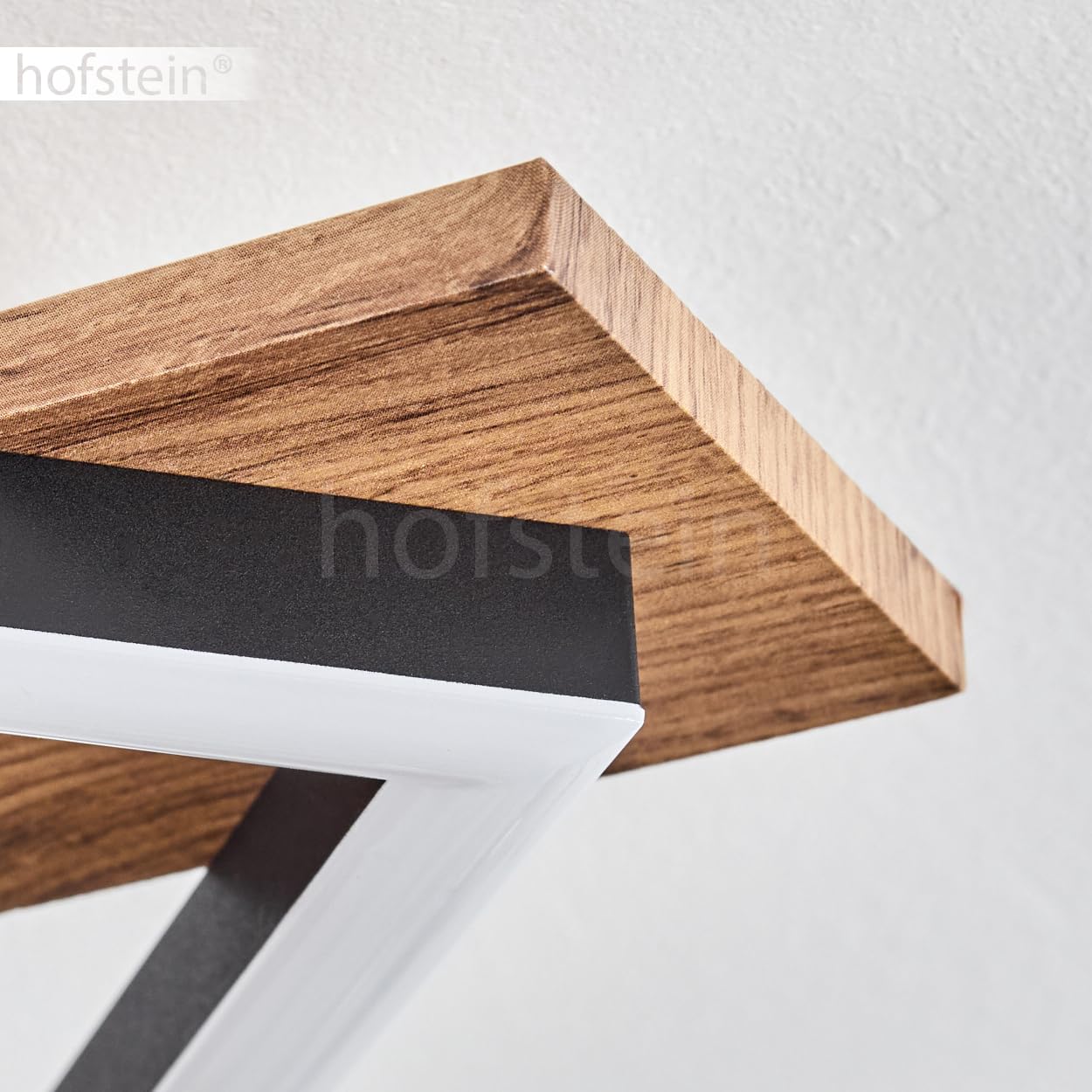 Lampa sufitowa LED Cascada, nowoczesna lampa sufitowa z metalu/MDF/tworzywa sztucznego w kolorze czarnym/drewno/białym, 4-żarówkowa, 30 W, 3350 lumenów, 3000 K