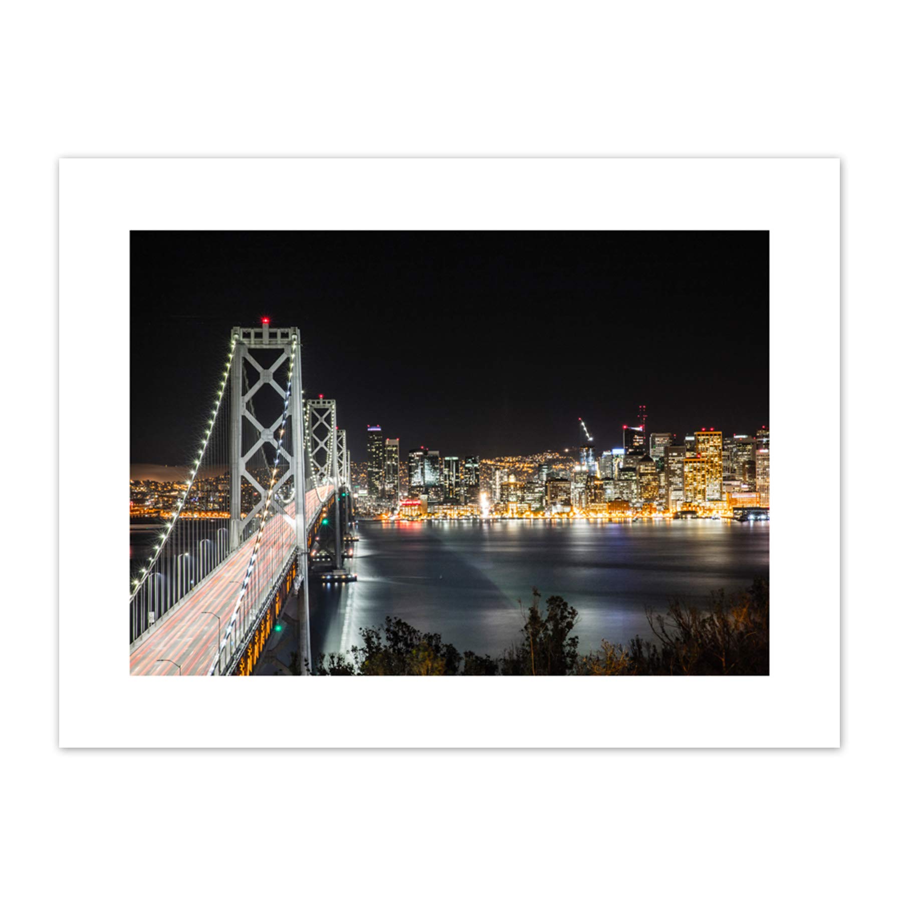 San Francisco Oakland Bay Bridge Canvas Wall Art Print