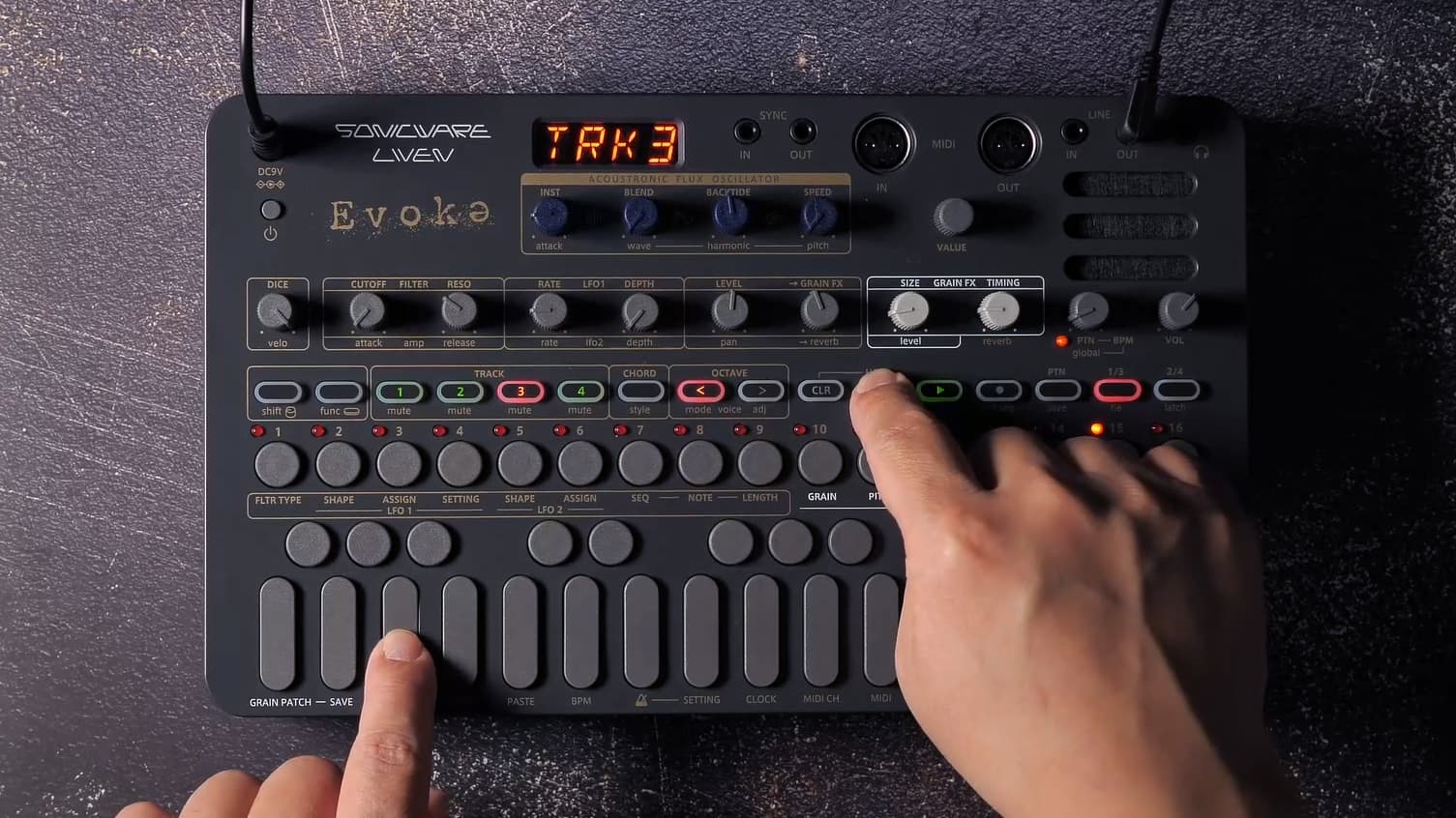 sonicware Evoka シンセサイザー ACアダプター付 SONICWARE LIVEN Evoke 純正アダプター付属 アコーストロニック