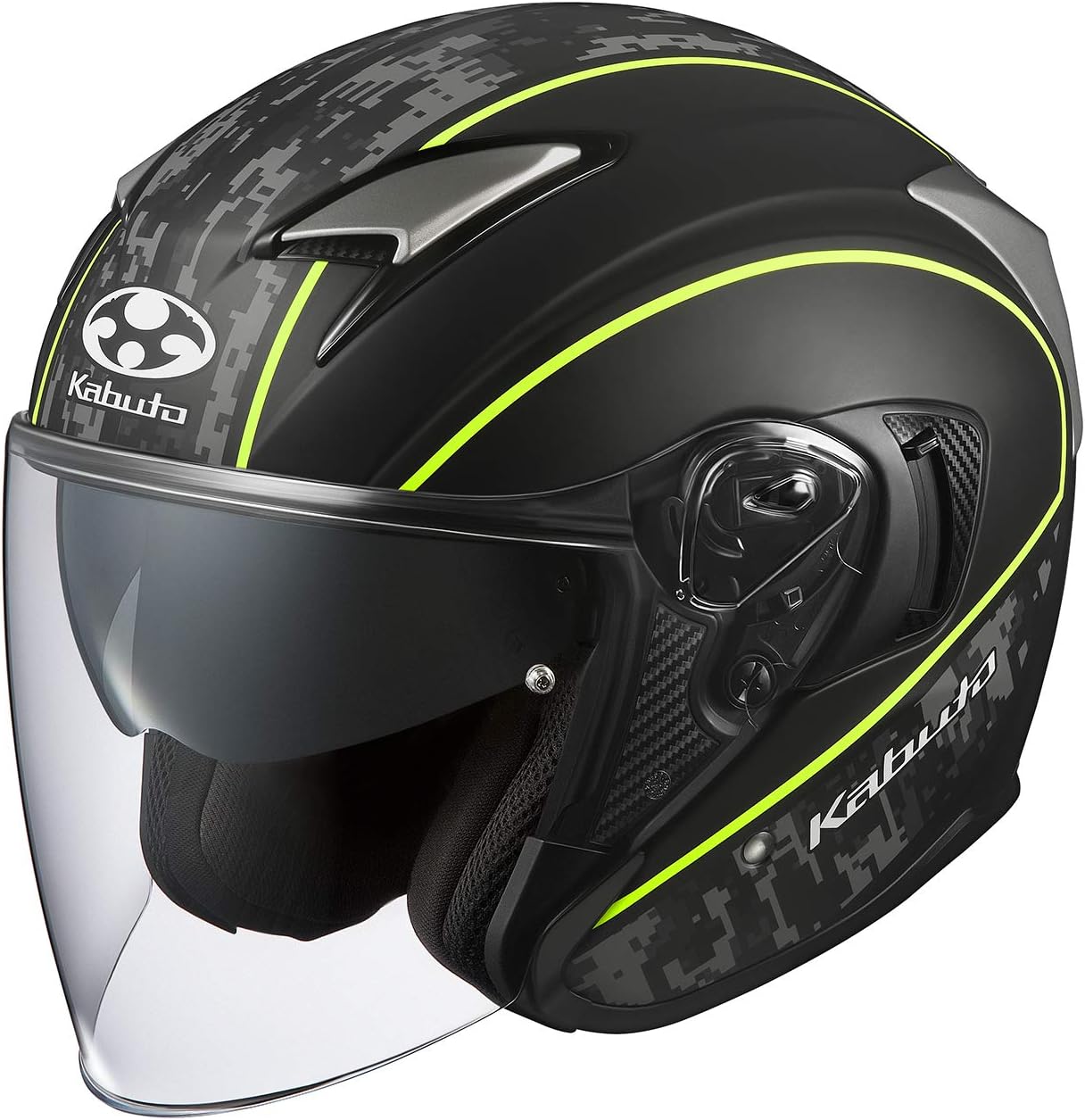 オージーケーカブト(OGK KABUTO)バイクヘルメット ジェット EXCEED DELIE(デリエ) フラットカモイエロー (サ